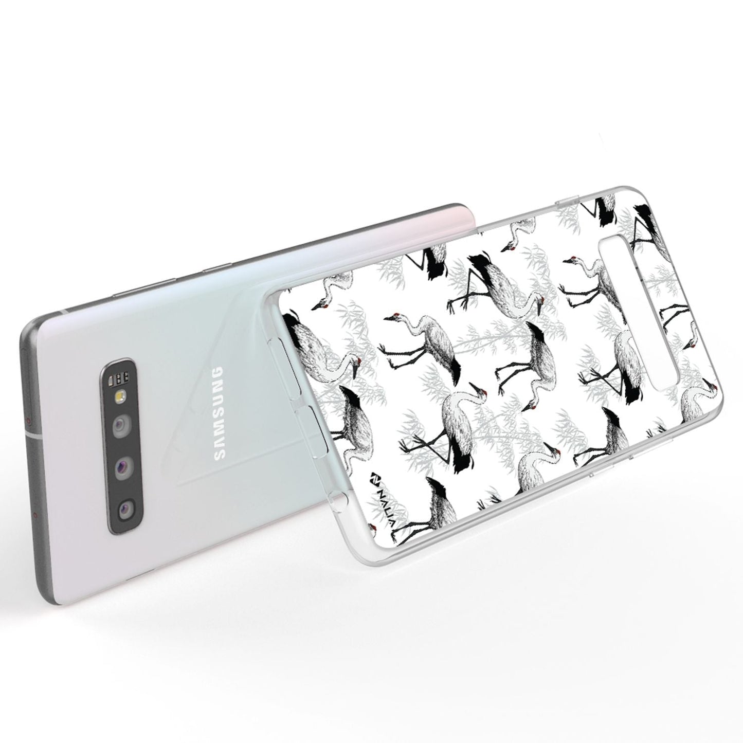 NALIA Galaxy S10 Slim Silikon Hülle Motiv Case Cover - Transparent 1,0 mm Schutz