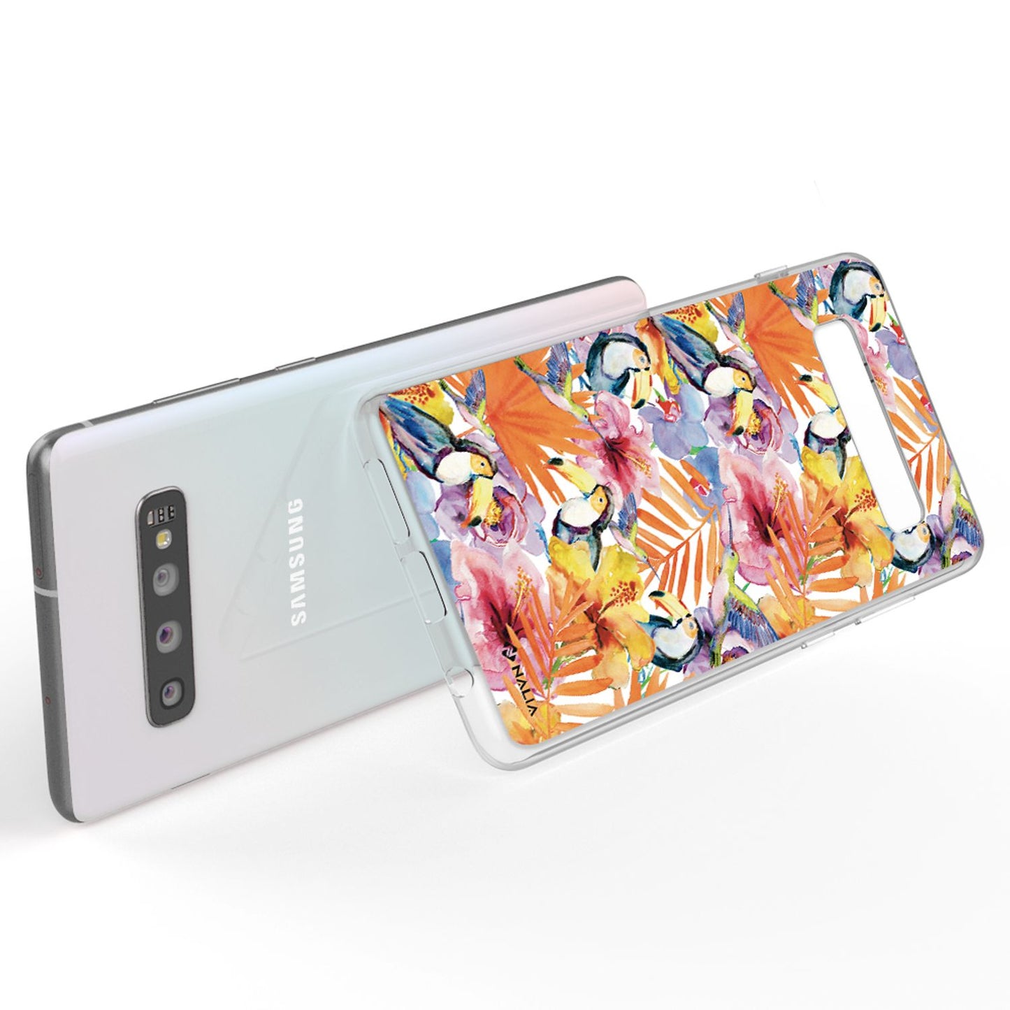 NALIA Galaxy S10 Slim Silikon Hülle Motiv Case Cover - Transparent 1,0 mm Schutz