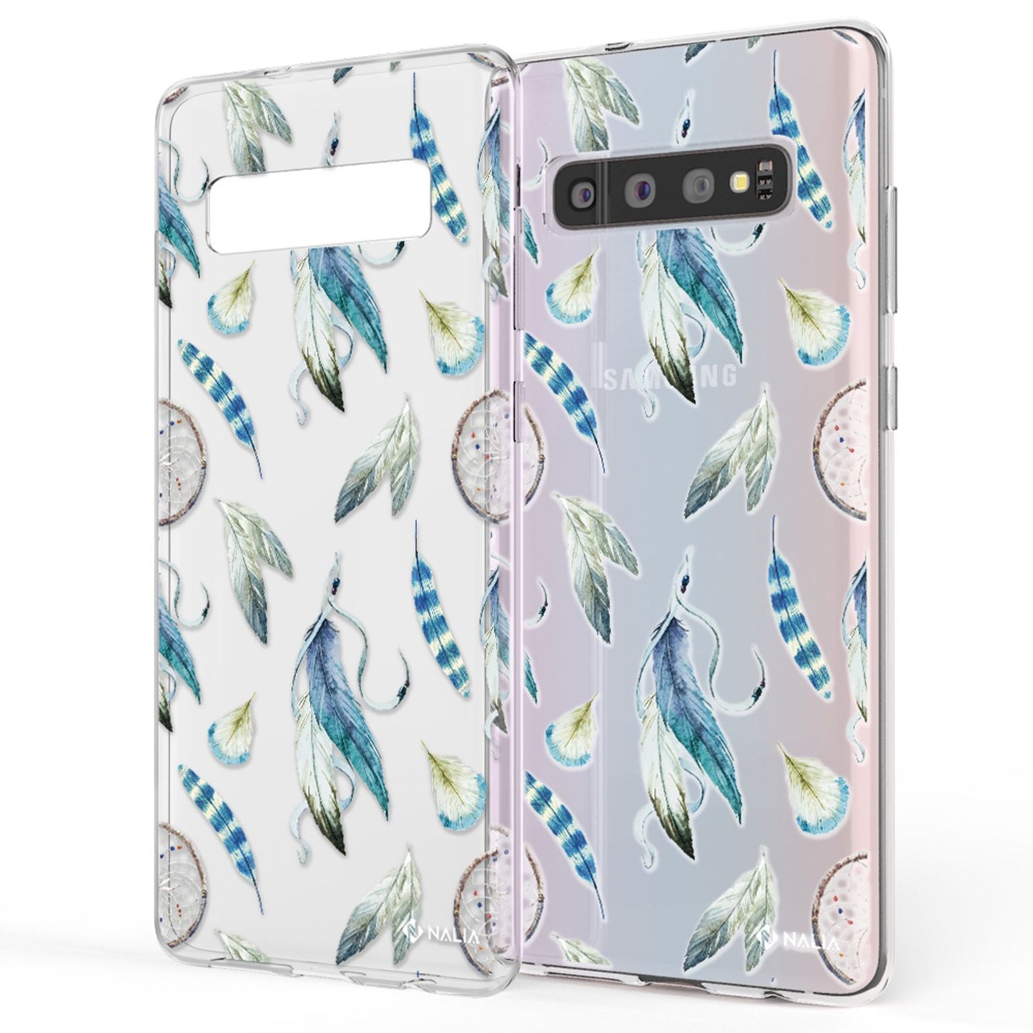 NALIA Galaxy S10 Slim Silikon Hülle Motiv Case Cover - Transparent 1,0 mm Schutz