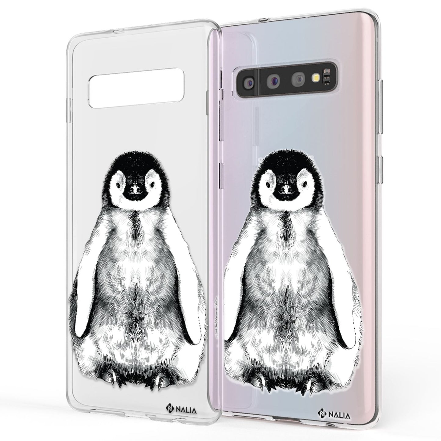 NALIA Galaxy S10 Slim Silikon Hülle Motiv Case Cover - Transparent 1,0 mm Schutz