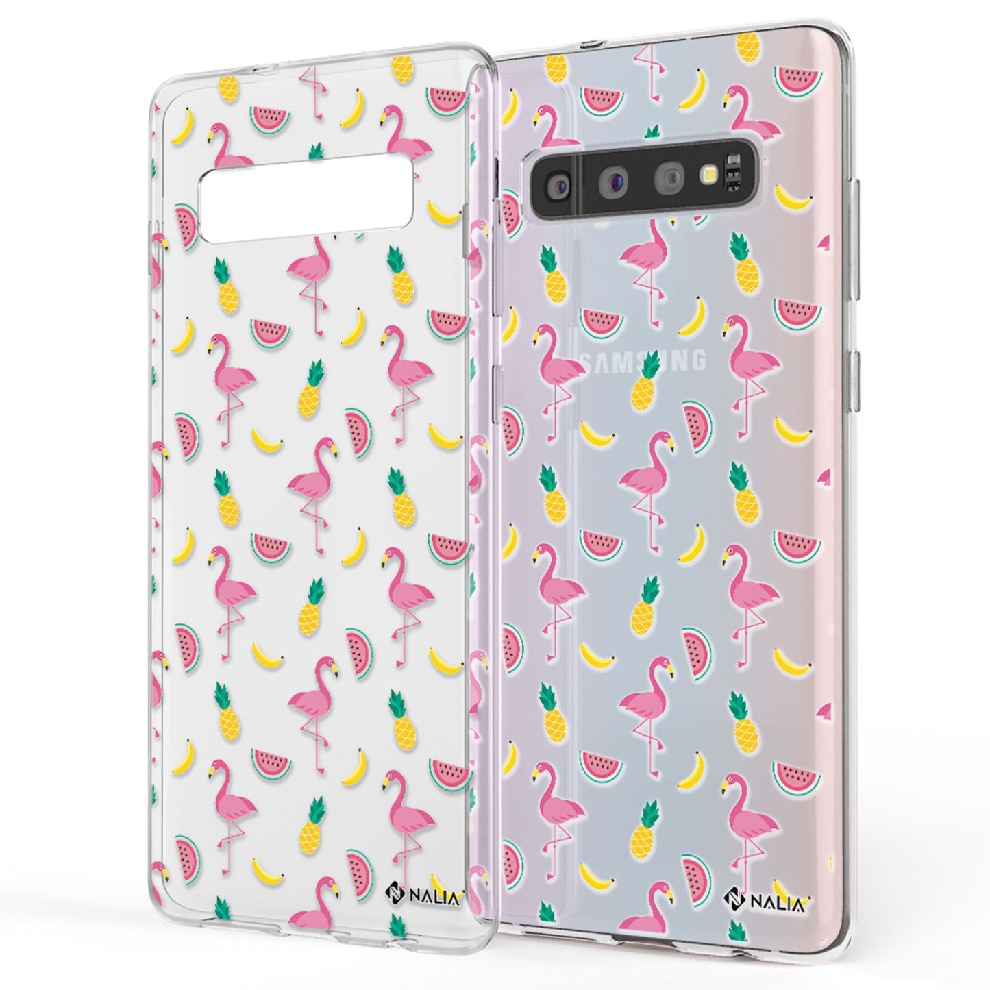 NALIA Galaxy S10 Slim Silikon Hülle Motiv Case Cover - Transparent 1,0 mm Schutz
