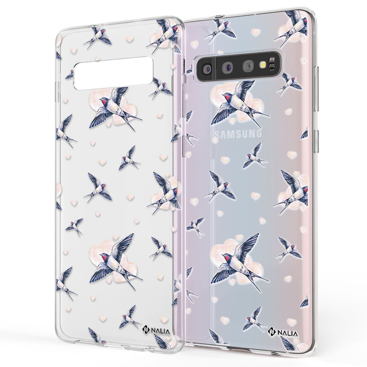NALIA Galaxy S10 Slim Silikon Hülle Motiv Case Cover - Transparent 1,0 mm Schutz