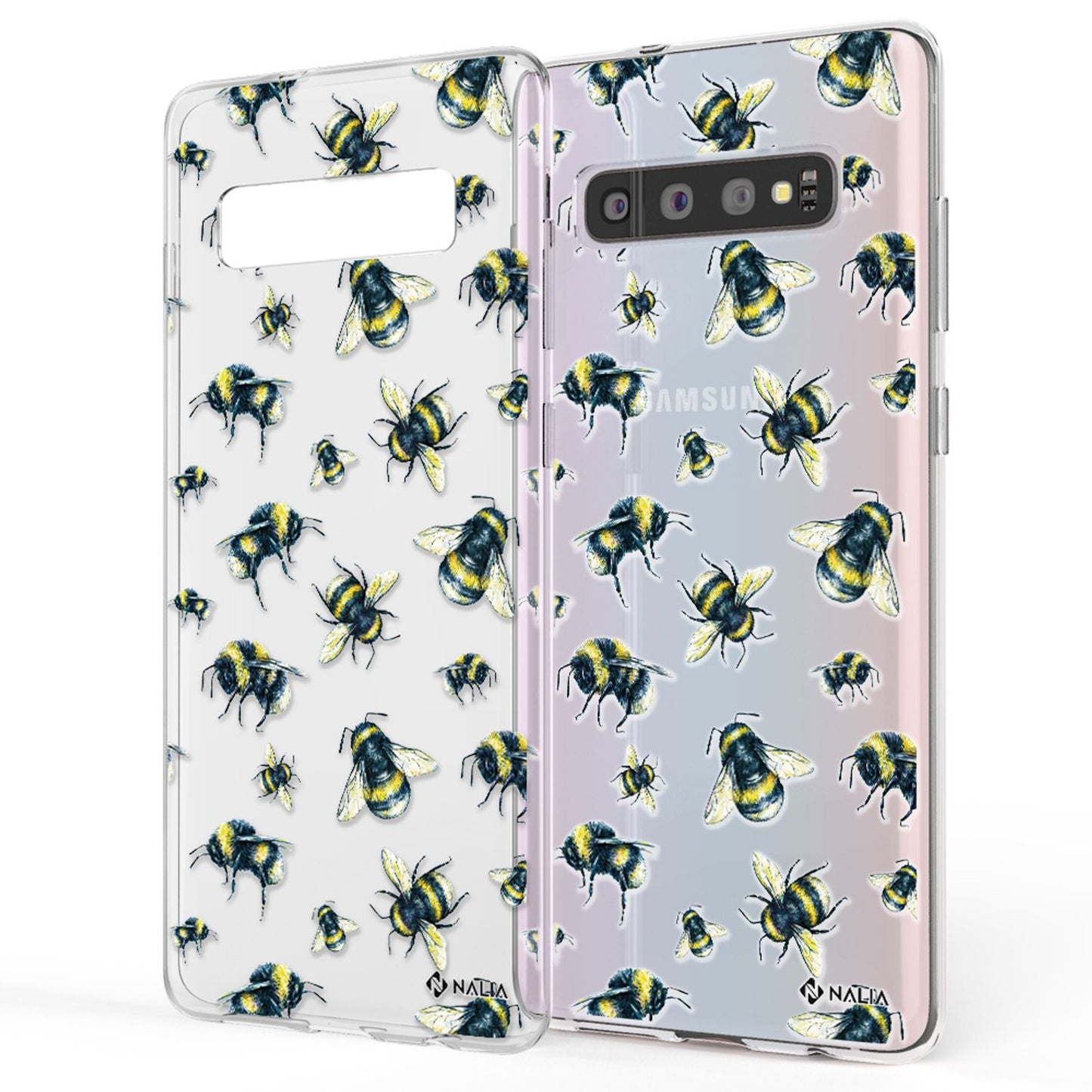 NALIA Galaxy S10 Slim Silikon Hülle Motiv Case Cover - Transparent 1,0 mm Schutz