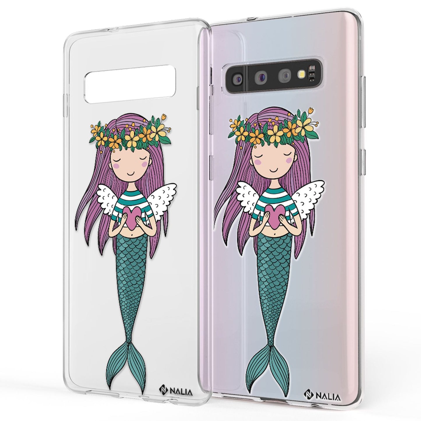 NALIA Galaxy S10 Slim Silikon Hülle Motiv Case Cover - Transparent 1,0 mm Schutz
