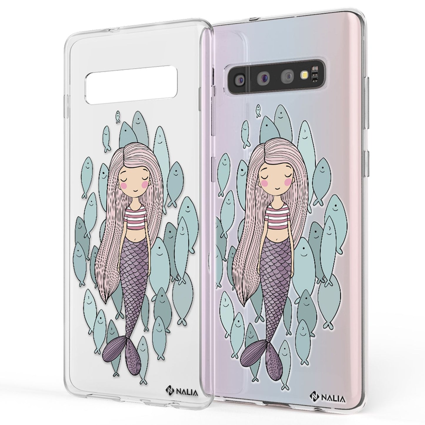NALIA Galaxy S10 Slim Silikon Hülle Motiv Case Cover - Transparent 1,0 mm Schutz