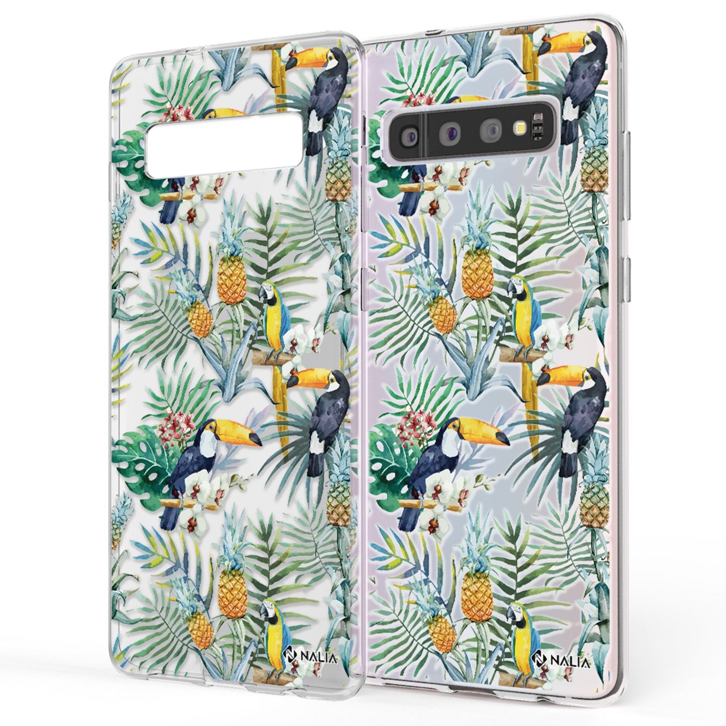 NALIA Galaxy S10 Slim Silikon Hülle Motiv Case Cover - Transparent 1,0 mm Schutz