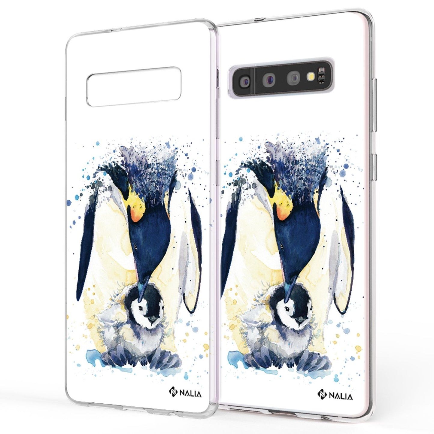NALIA Galaxy S10 Slim Silikon Hülle Motiv Case Cover - Transparent 1,0 mm Schutz