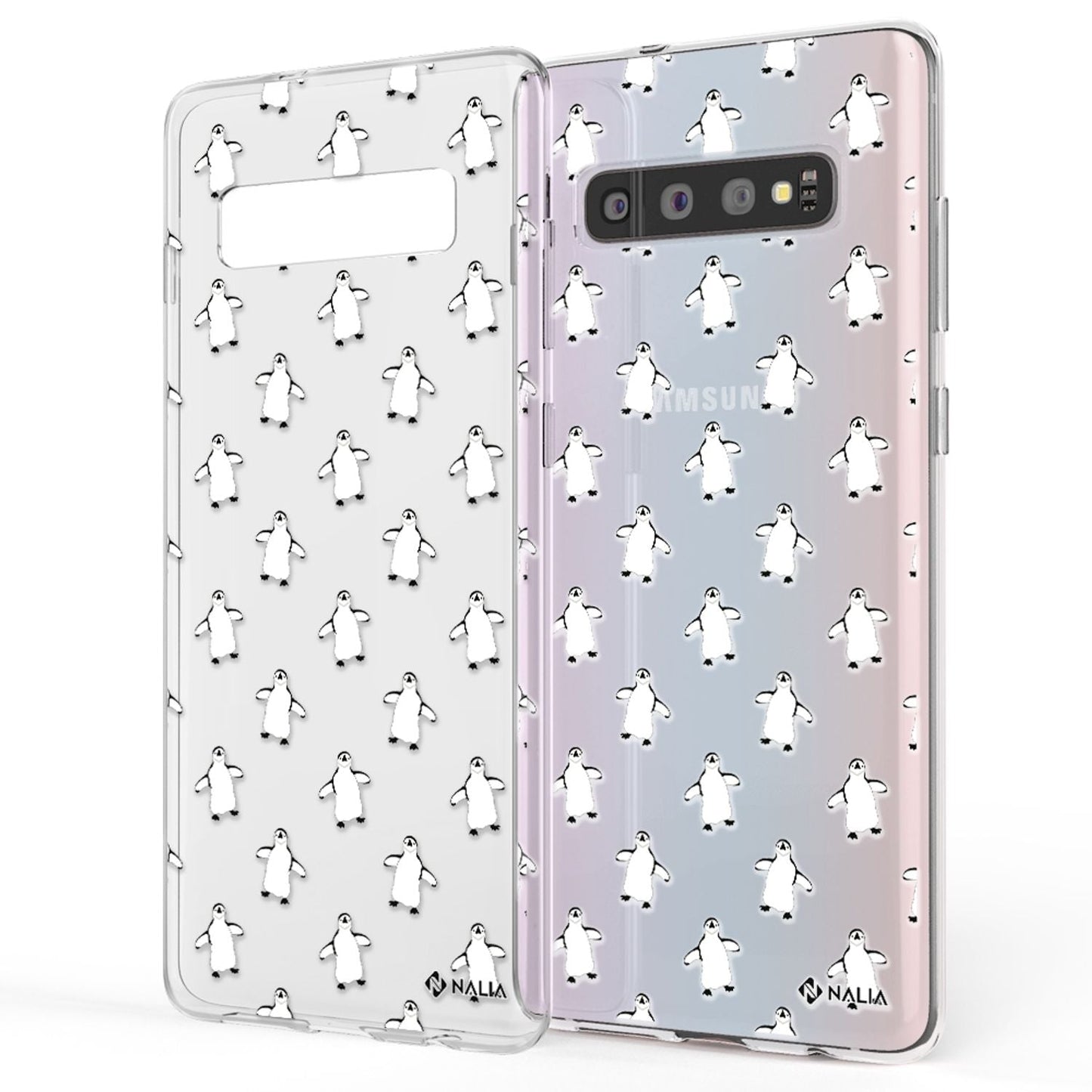 NALIA Galaxy S10 Slim Silikon Hülle Motiv Case Cover - Transparent 1,0 mm Schutz