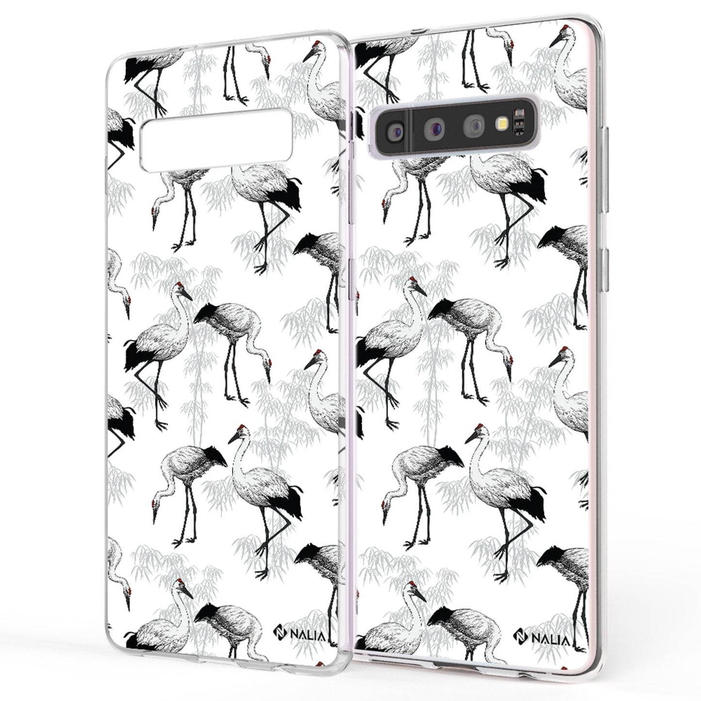 NALIA Galaxy S10 Slim Silikon Hülle Motiv Case Cover - Transparent 1,0 mm Schutz