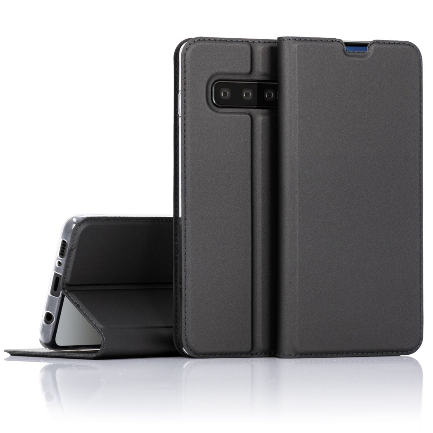 NALIA Hülle kompatibel mit Samsung Galaxy S10, Kickstand Flip Case Book Cover