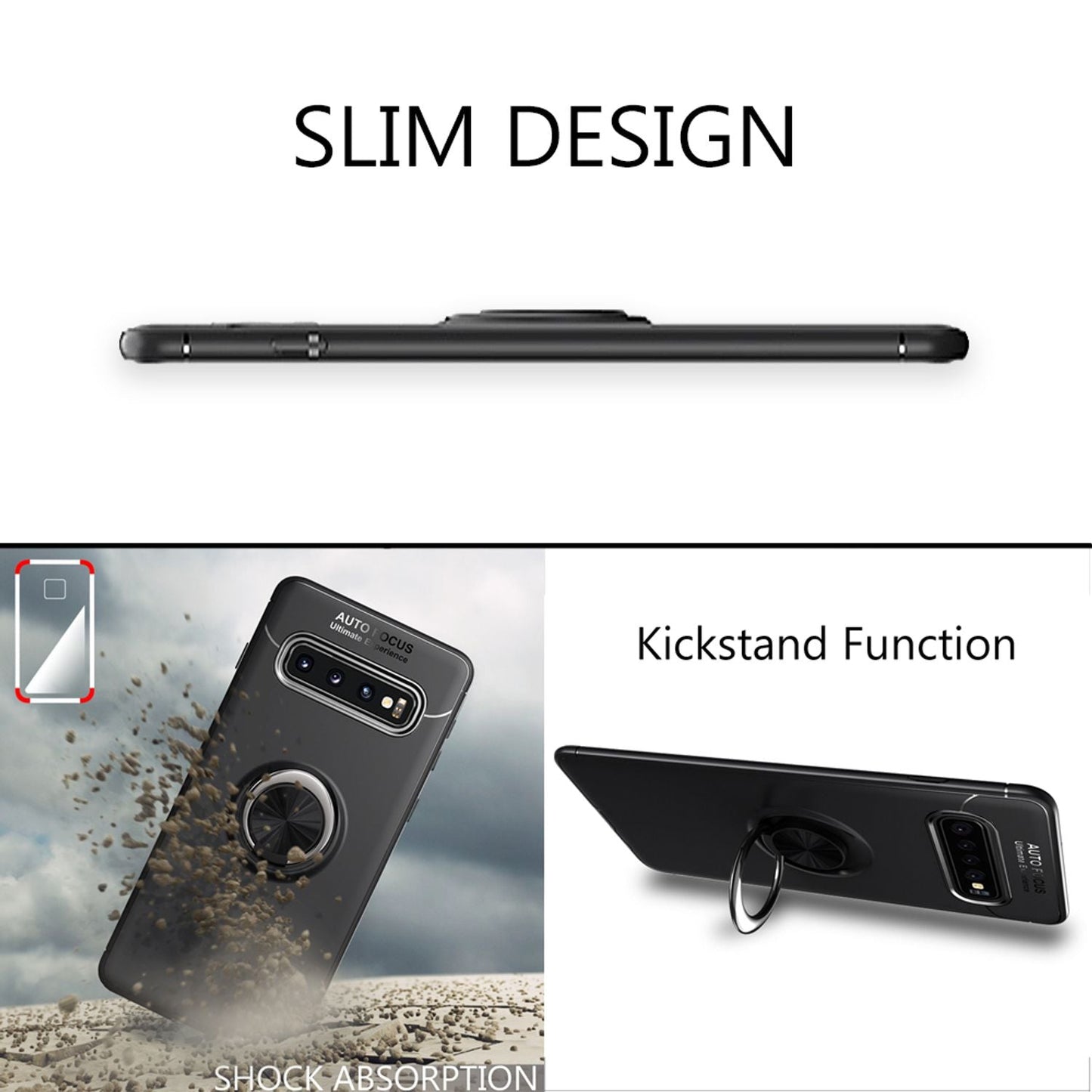 Husă NALIA Grip360 Ring pentru Samsung Galaxy S10 Plus - Suport cu inel rotativ la 360°, suport, design mat