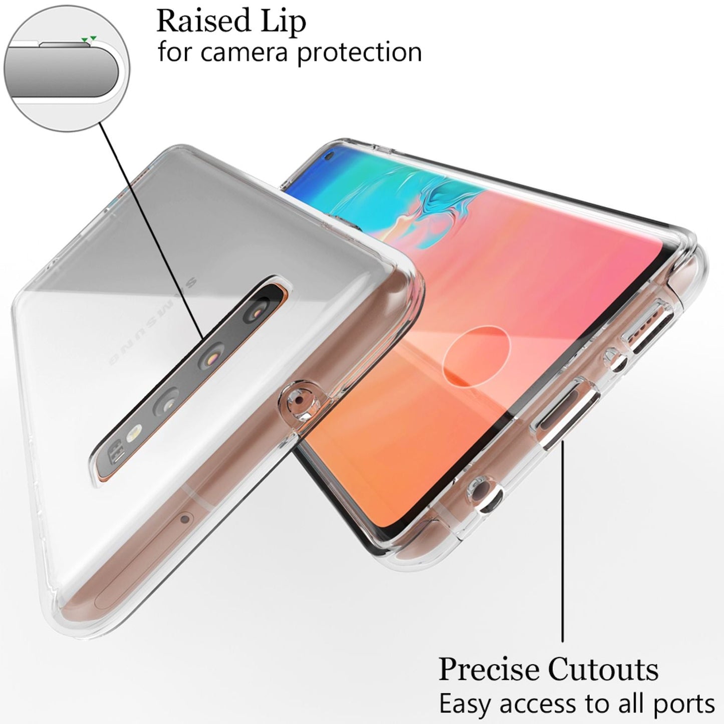 NALIA 360 Grad Handy Hülle für Samsung Galaxy S10, Full Cover Case Schutzhülle