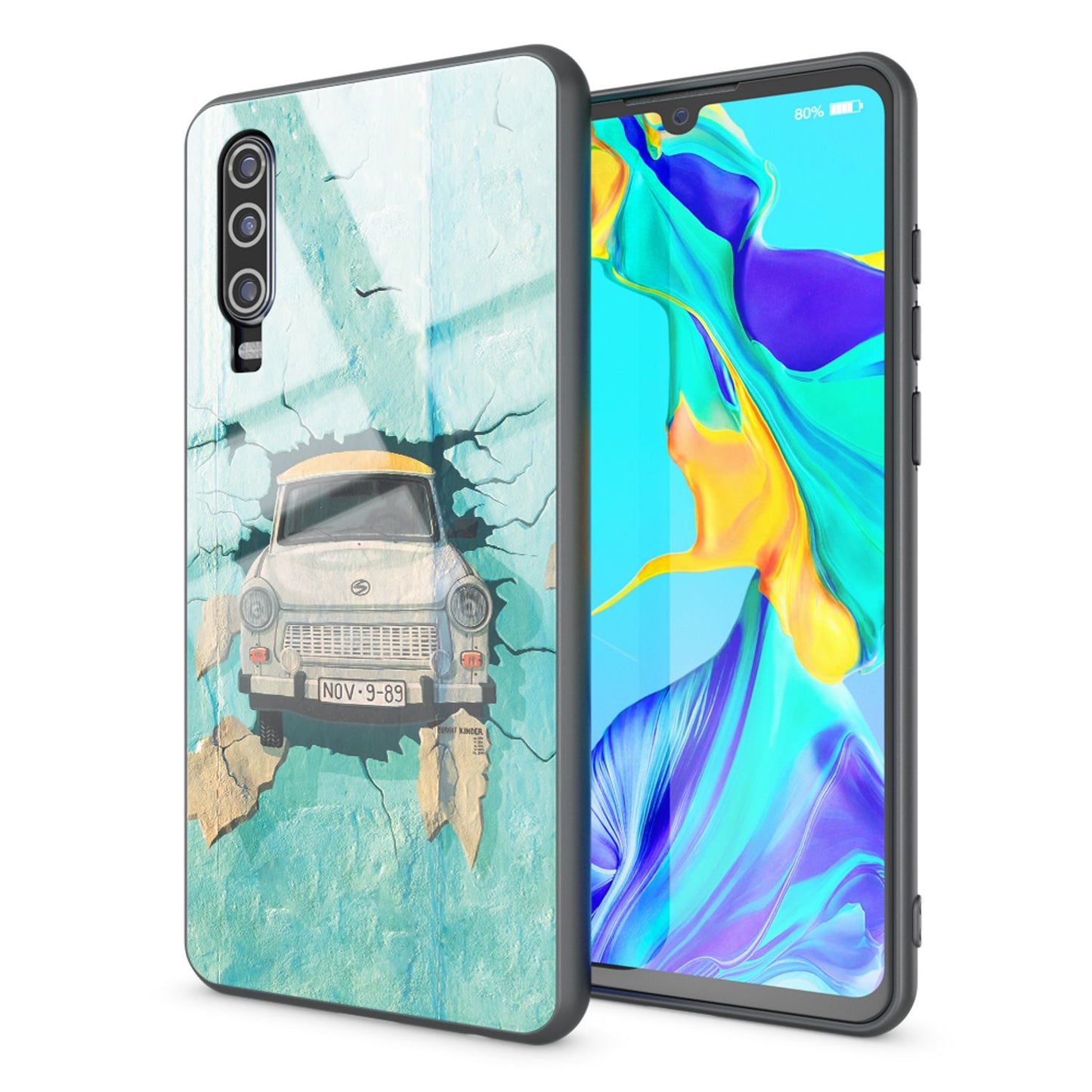 NALIA Motiv Handyhülle für Huawei P30, Schutz Case Cover Tasche Bumper Etui Schale