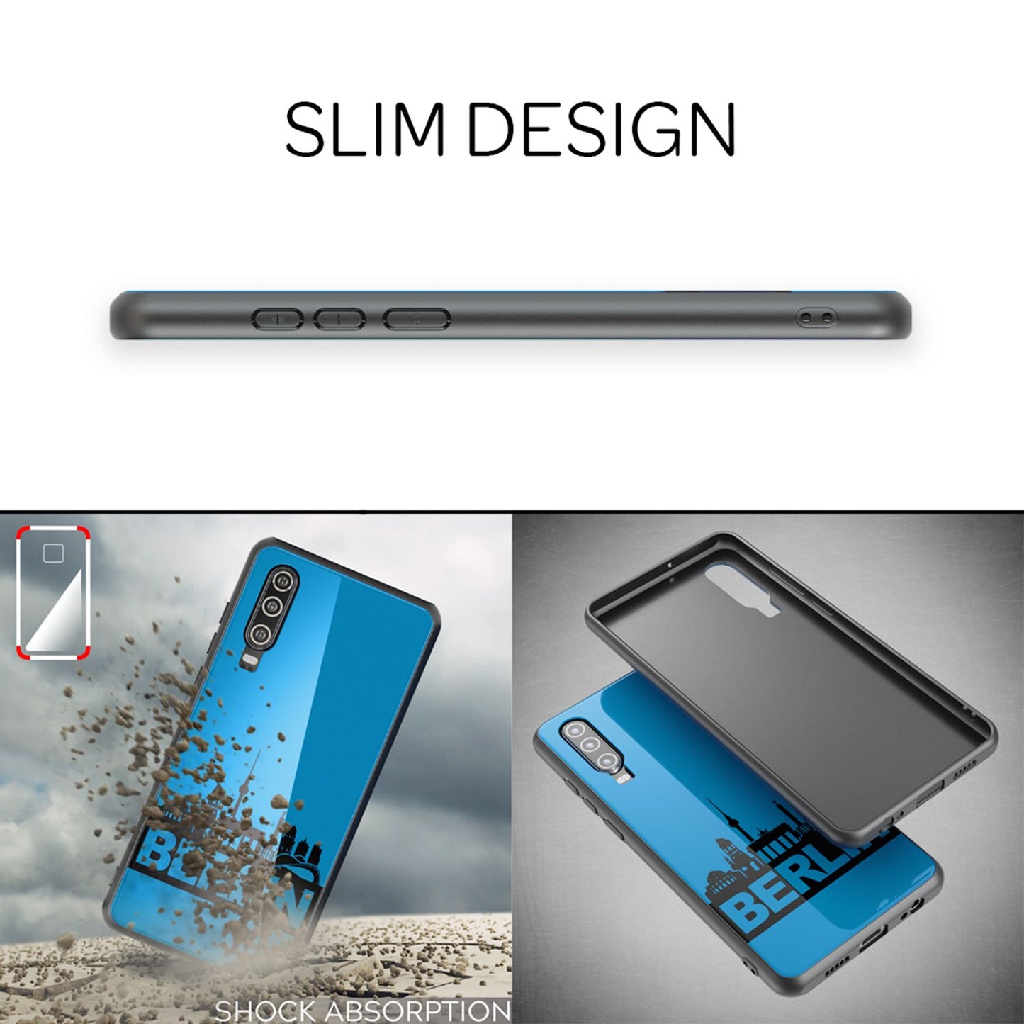 NALIA Motiv Handyhülle für Huawei P30, Schutz Case Cover Tasche Bumper Etui Schale