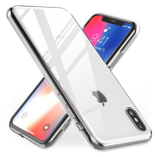 NALIA Hartglas Handyhülle für iPhone XS Max, Schutz Case Cover Tasche Bumper Schale