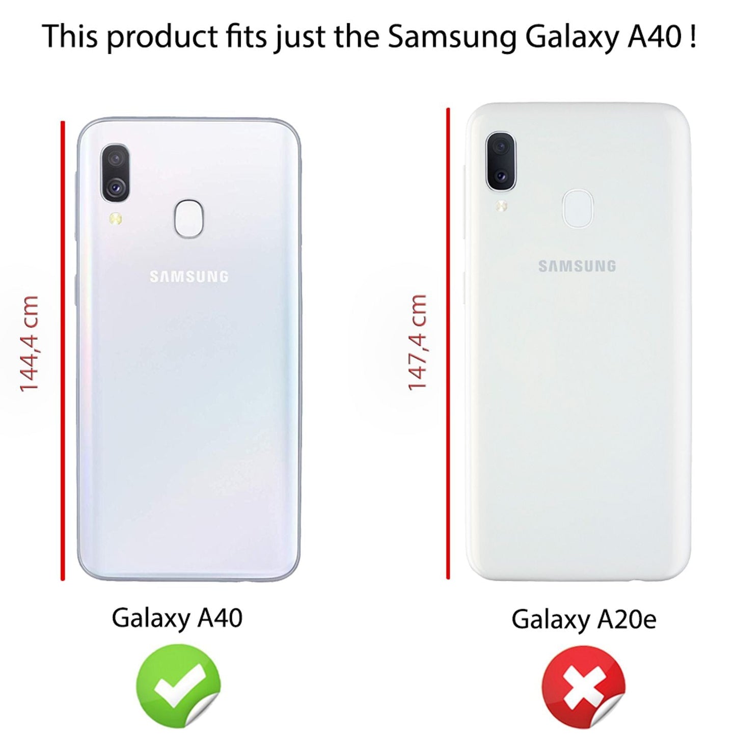 NALIA Galaxy A40 Hülle 360 Grad Schutz - Slim Transparent Passgenau