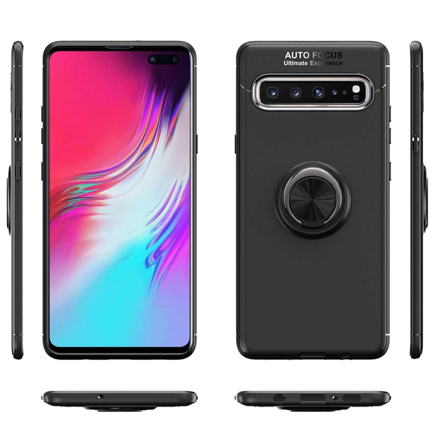 Handy Hülle für Samsung S10 5G, 360 Grad Ring Case Schutz Cover Tasche Schale