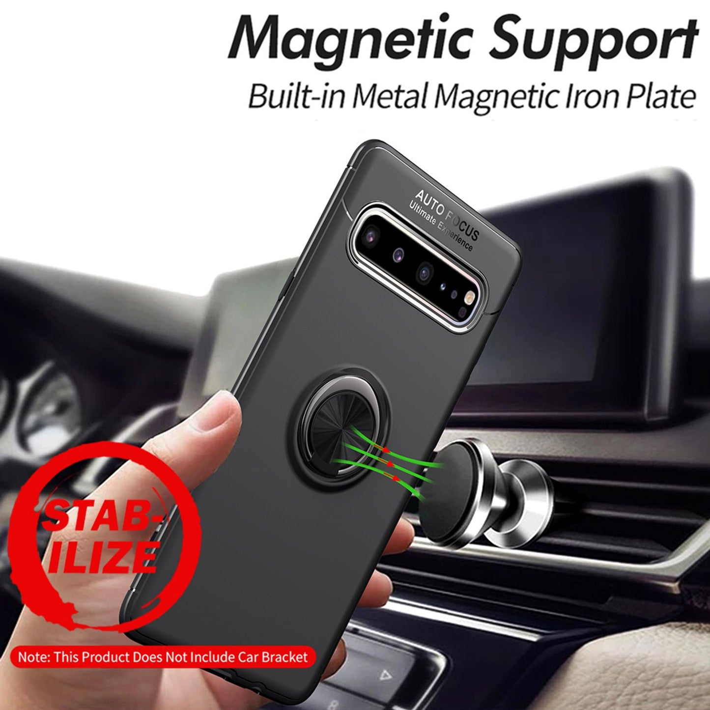 Handy Hülle für Samsung S10 5G, 360 Grad Ring Case Schutz Cover Tasche Schale