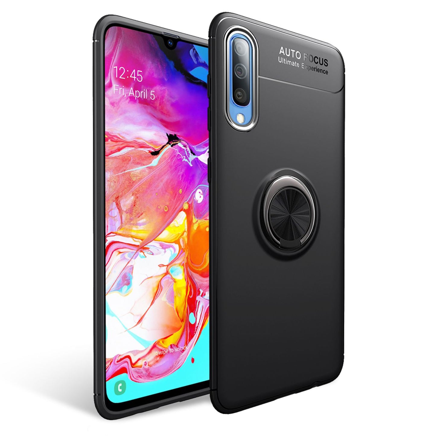 360° Ring Handy Hülle für Samsung Galaxy A50, Case Cover Schutz Tasche Bumper