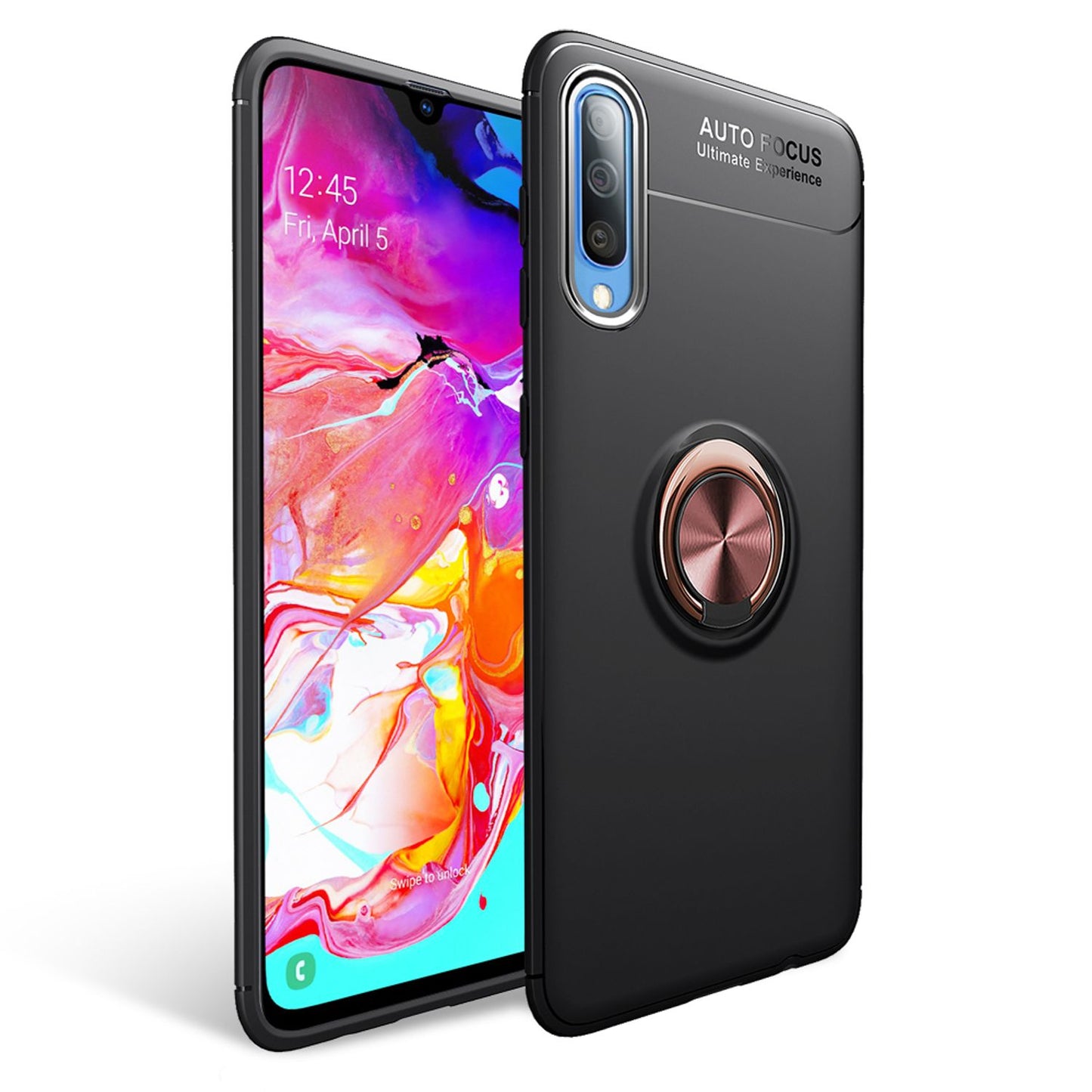 360° Ring Handy Hülle für Samsung Galaxy A50, Case Cover Schutz Tasche Bumper