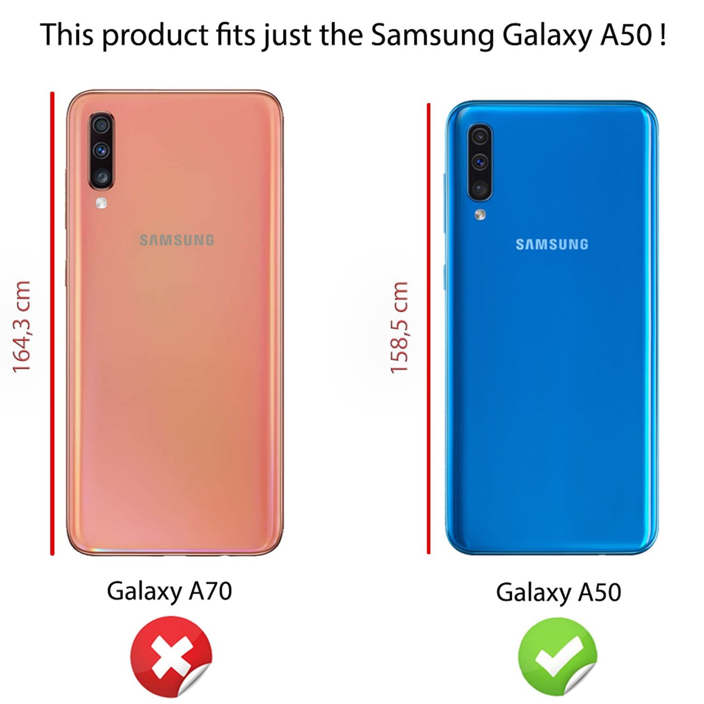 360° Ring Handy Hülle für Samsung Galaxy A50, Case Cover Schutz Tasche Bumper