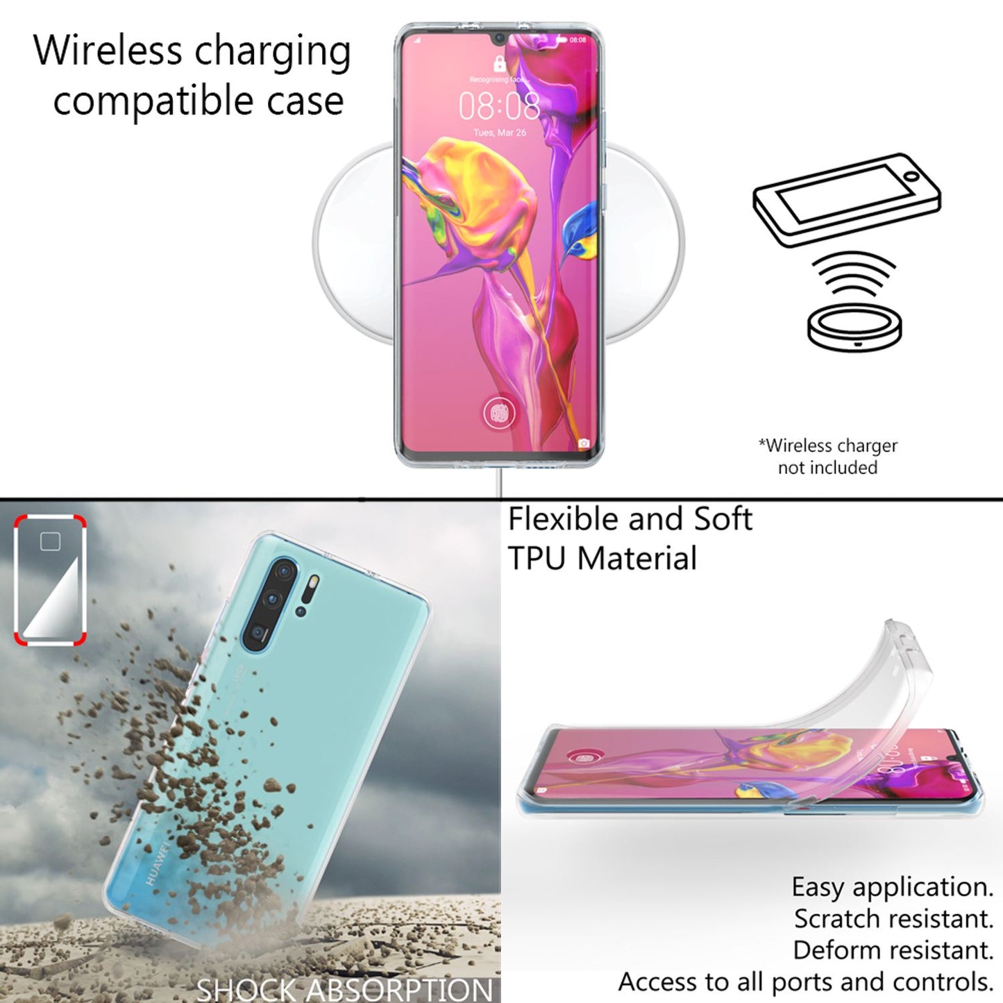 Husă de telefon NALIA pentru Huawei P30 Pro, carcasă cu protecție la 360 de grade și protecție pentru ecran