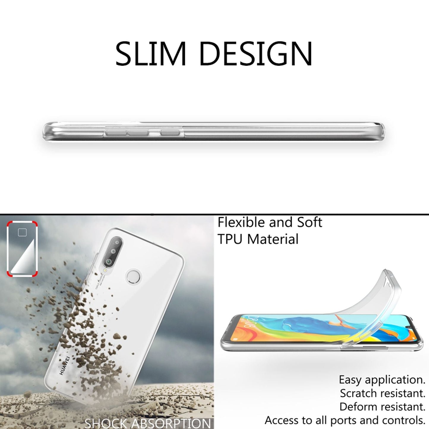 Husa de telefon NALIA pentru Huawei P30 Lite, cu protecție completă la 360 de grade