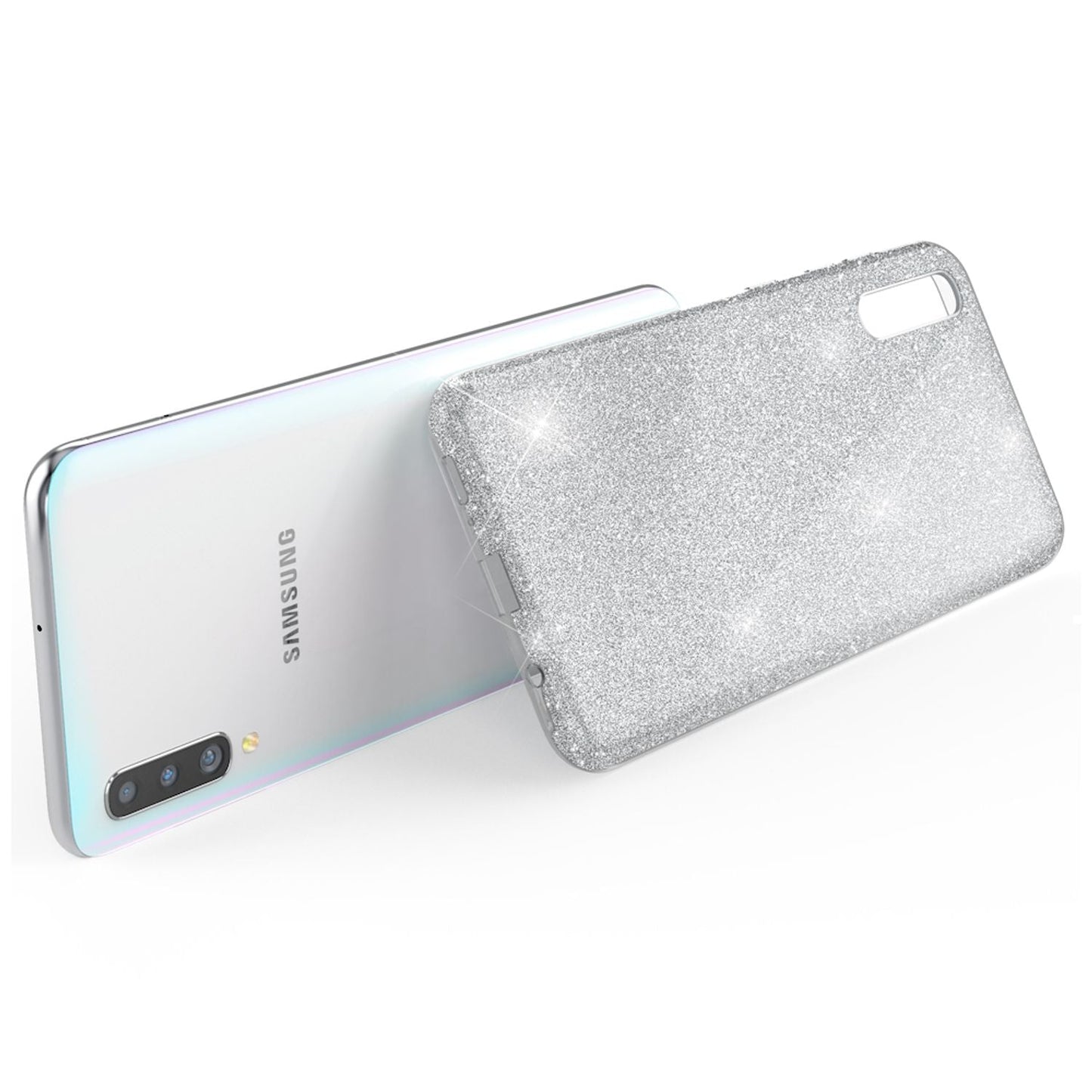 NALIA Glitzer Handyhülle für Samsung Galaxy A50, Diamant Schutzhülle Glitzer Handyhülle
