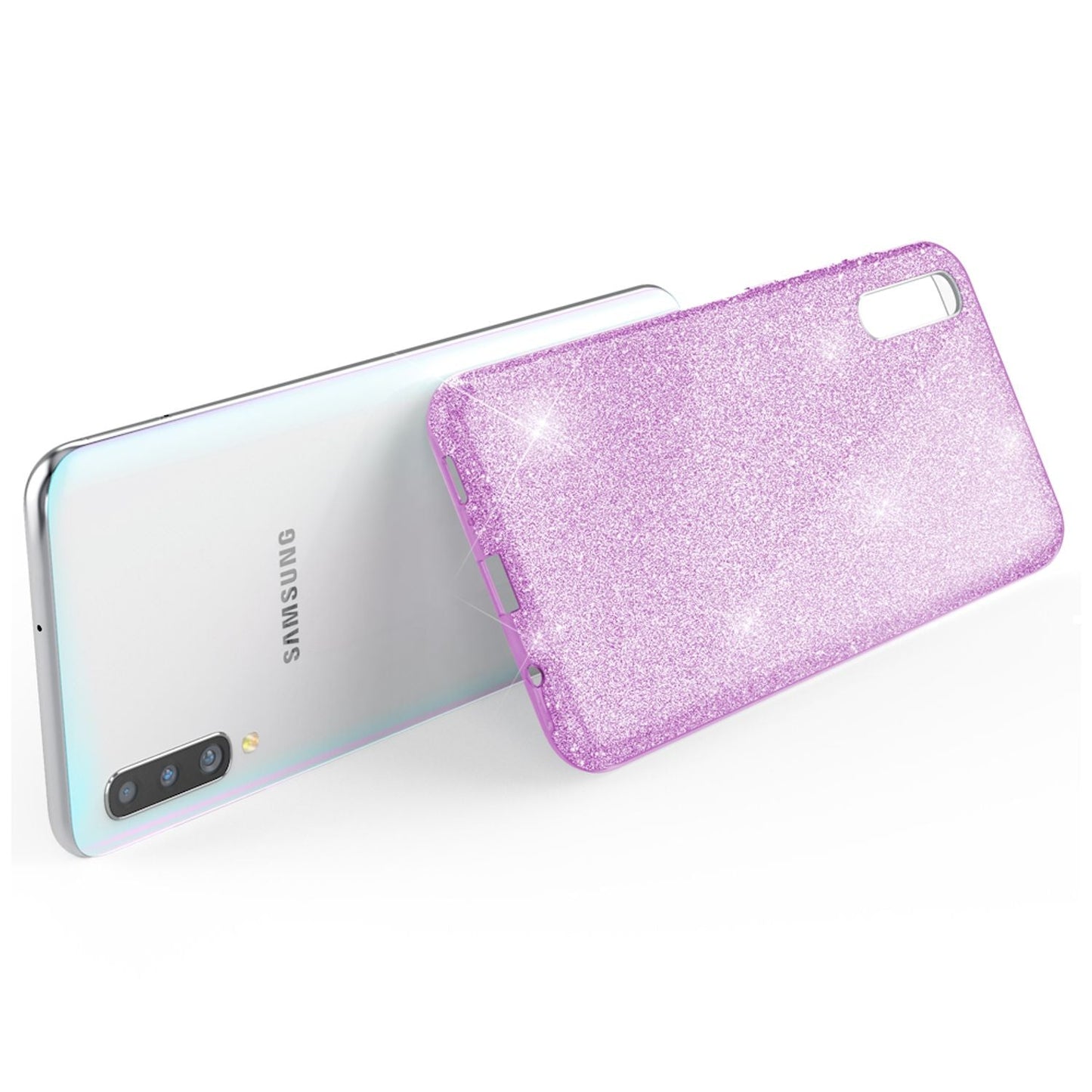 NALIA Glitzer Handyhülle für Samsung Galaxy A50, Diamant Schutzhülle Glitzer Handyhülle