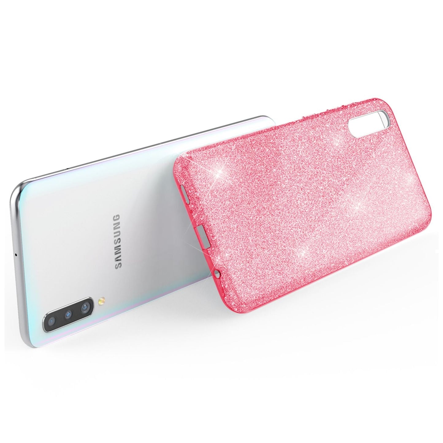 NALIA Glitzer Handyhülle für Samsung Galaxy A50, Diamant Schutzhülle Glitzer Handyhülle
