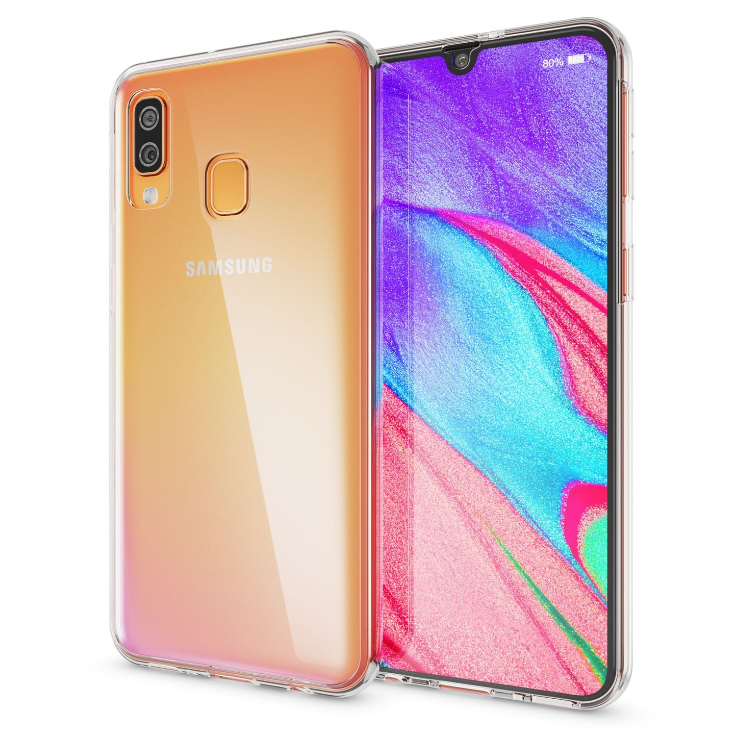 NALIA 360 Grad Handyhülle für Samsung Galaxy A40, Dünne Full-Body Silikon Hülle