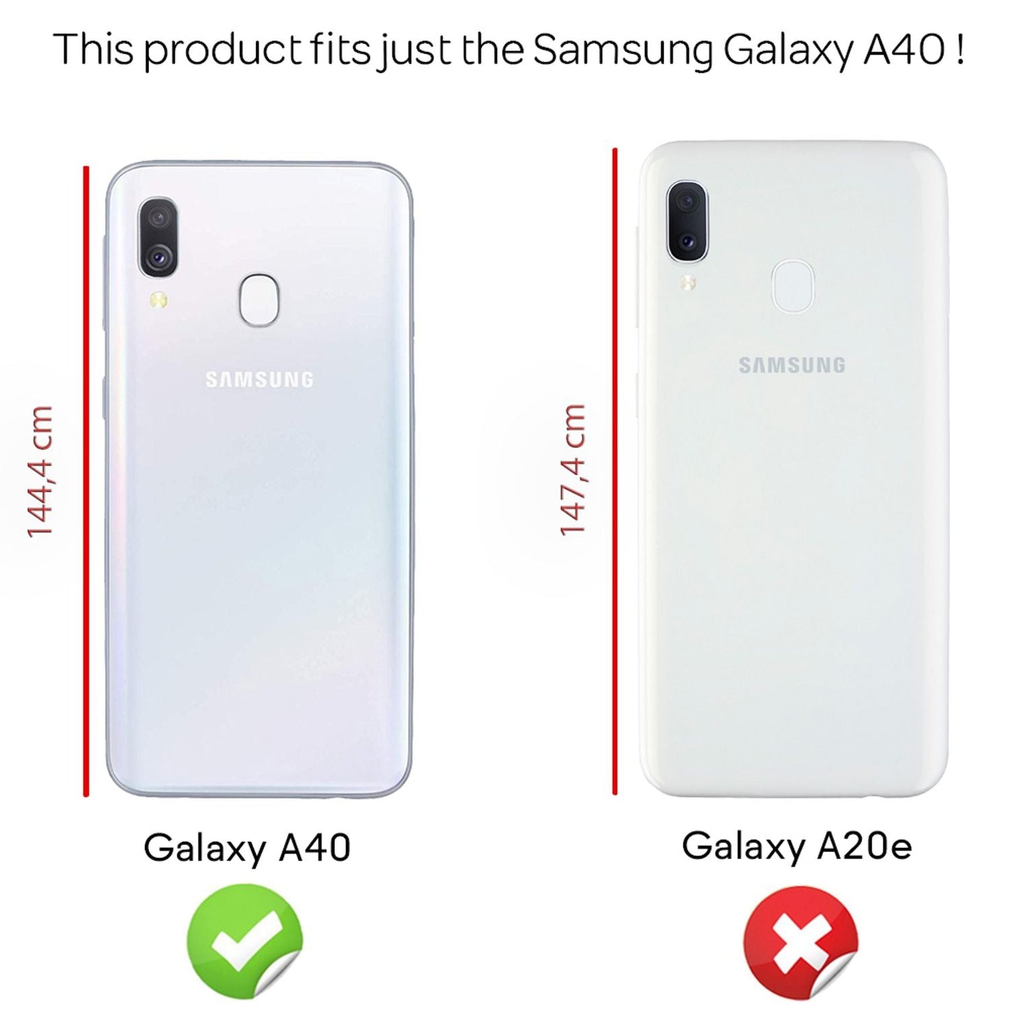 NALIA 360 Grad Handyhülle für Samsung Galaxy A40, Dünne Full-Body Silikon Hülle