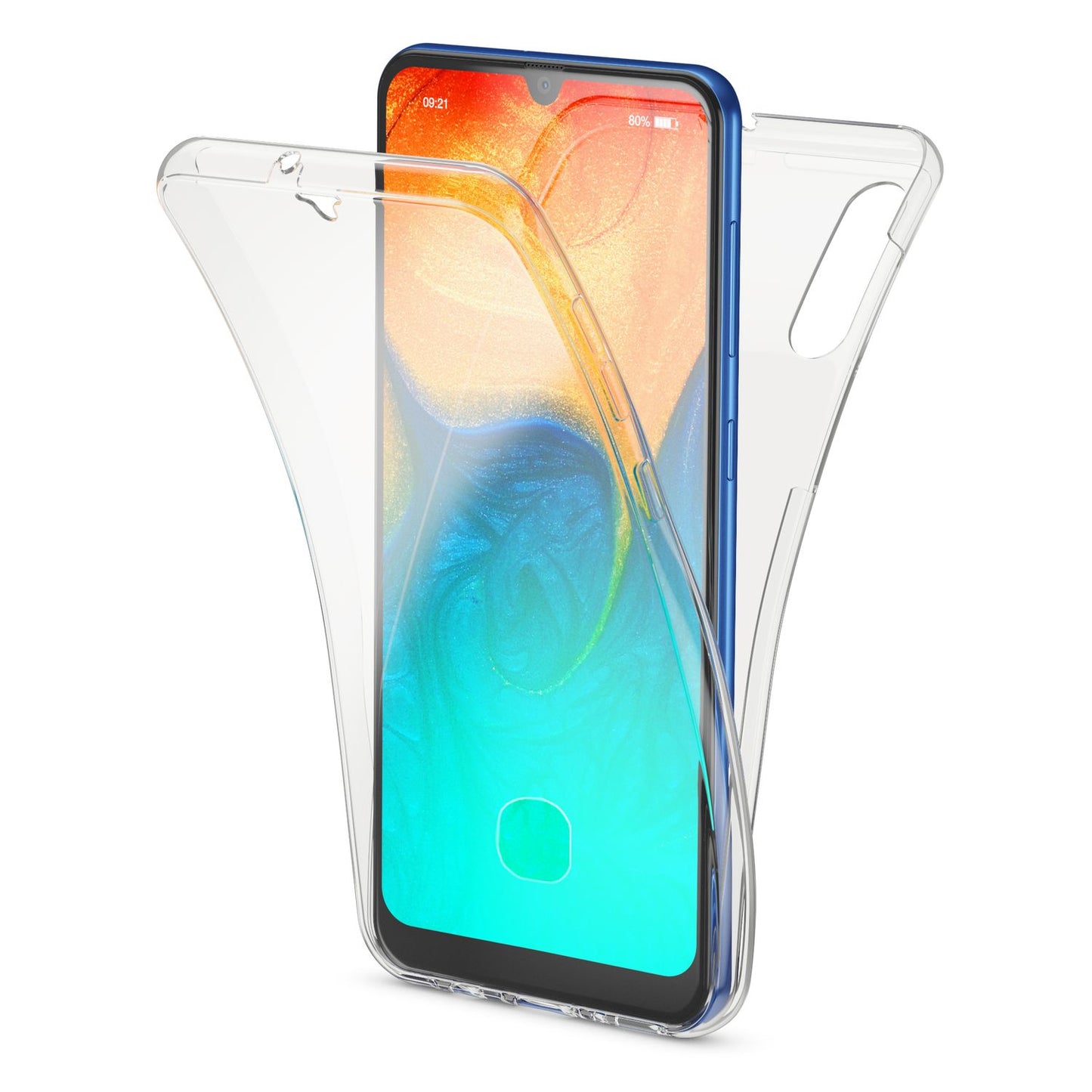 NALIA 360 Grad Handyhülle für Samsung Galaxy A50, Dünne Full-Body Silikon Hülle