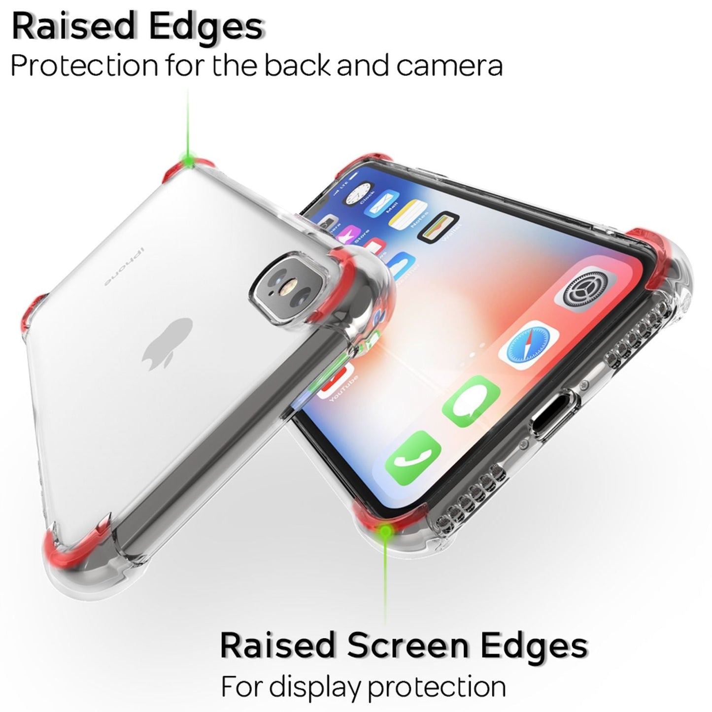 NALIA Glitzer Handy Hülle für iPhone XS Max, Schutz Case Cover Phone Bumper Etui