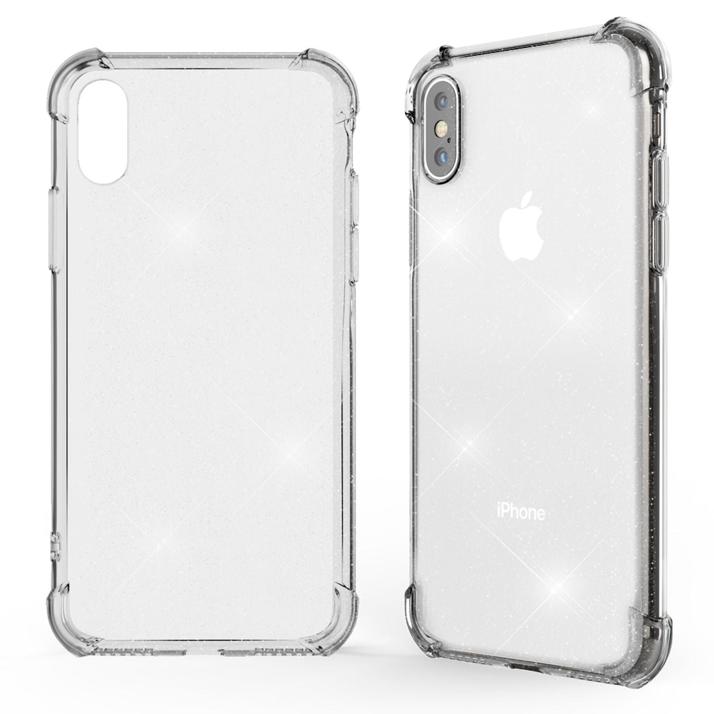 NALIA Glitzer Handy Hülle für iPhone XS Max, Schutz Case Cover Phone Bumper Etui