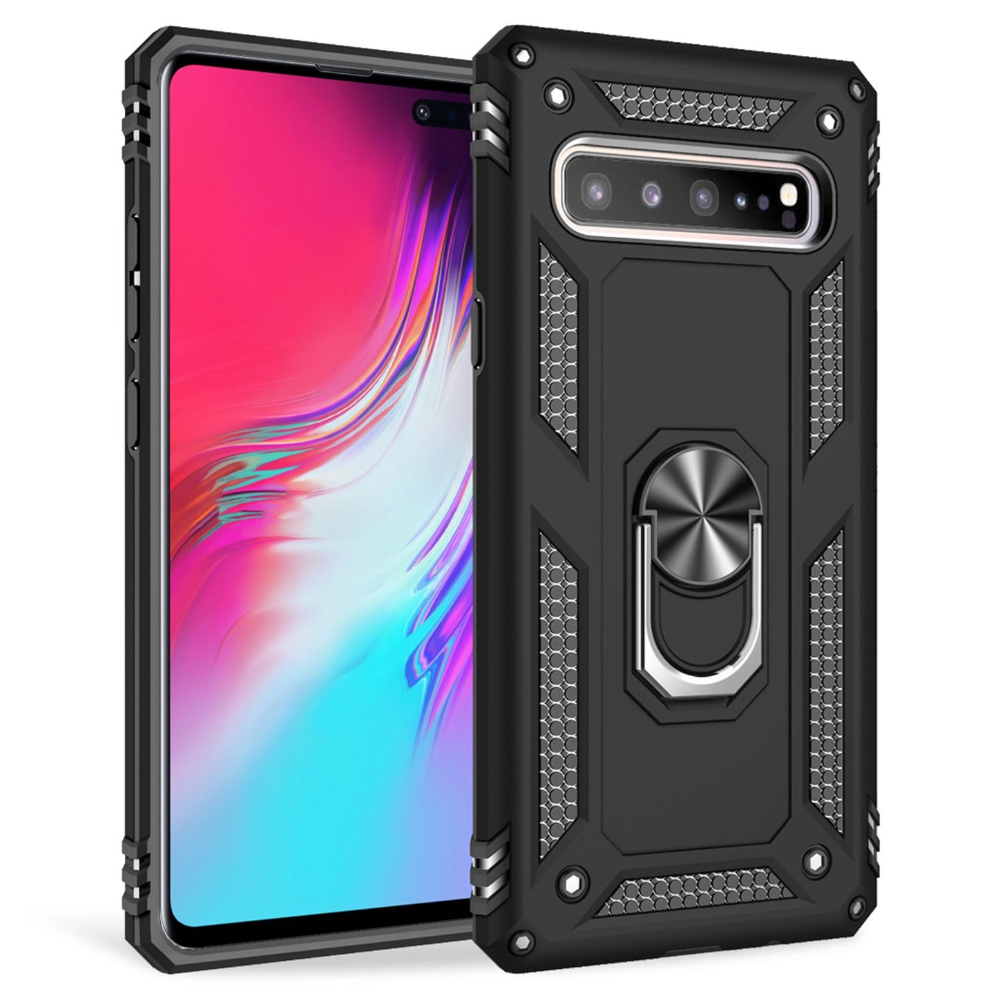 NALIA Ring Handy Hülle für Samsung Galaxy S10 5G, 360 Grad Schutz Case Cover