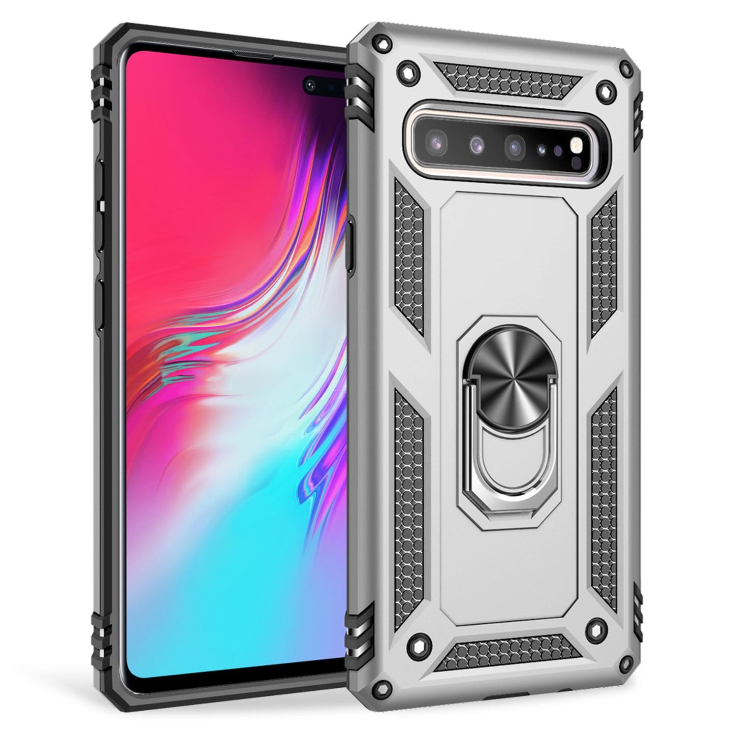 NALIA Ring Handy Hülle für Samsung Galaxy S10 5G, 360 Grad Schutz Case Cover