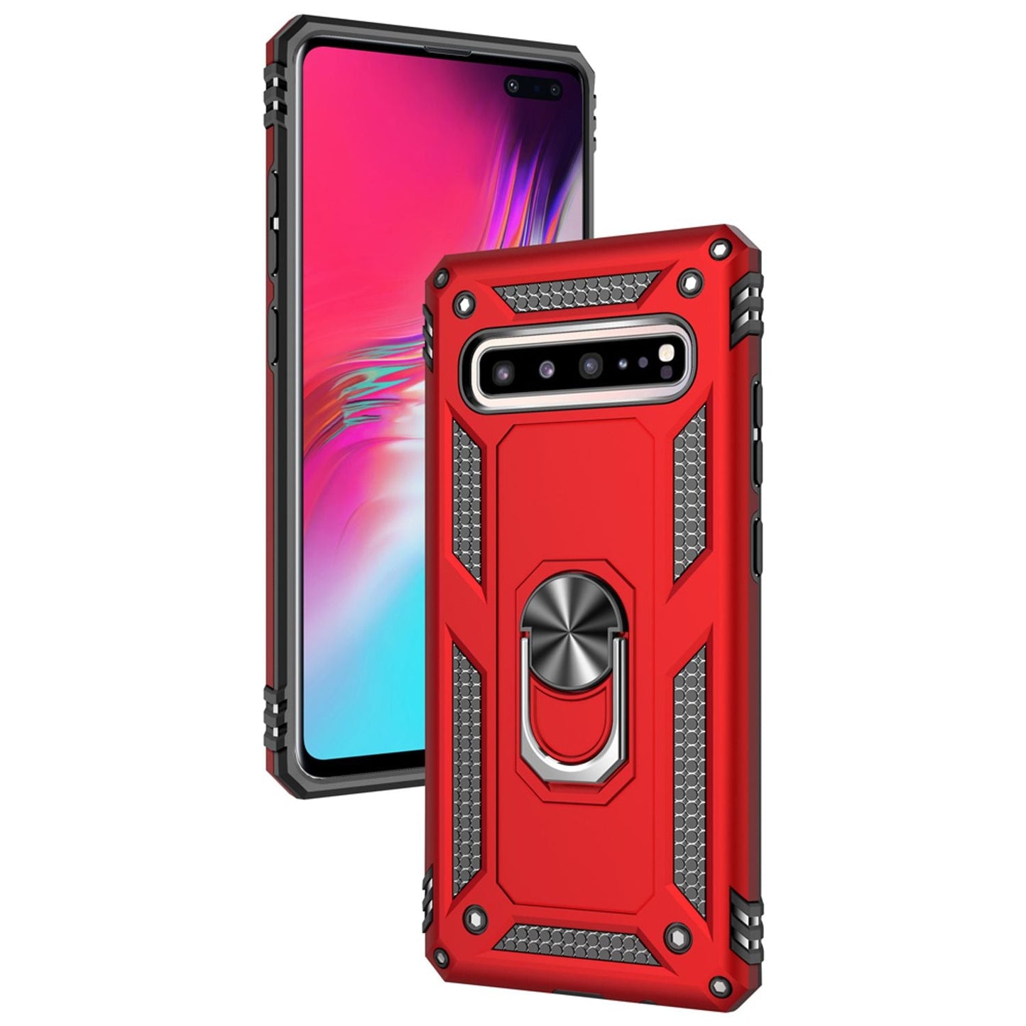 NALIA Ring Handy Hülle für Samsung Galaxy S10 5G, 360 Grad Schutz Case Cover