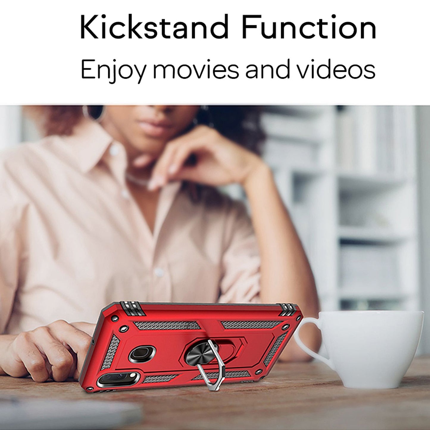 Husa de telefon NALIA Ring pentru Samsung Galaxy A20e, protecție la 360 de grade