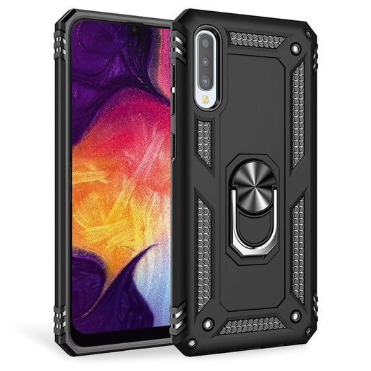 NALIA Ring Handy Hülle für Samsung Galaxy A50, 360 Grad Schutz Case Cover Tasche