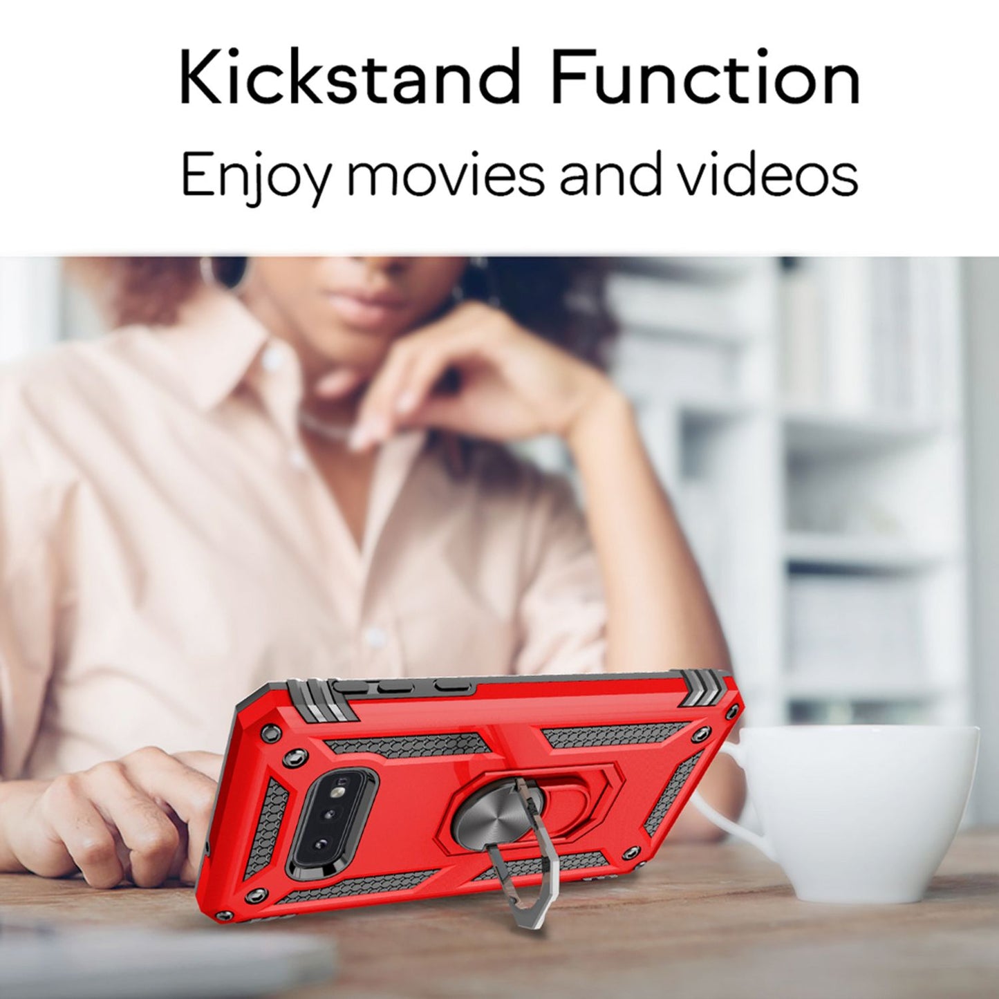 Etui NALIA Berlin Ring do Galaxy S10e – odporny na wstrząsy materiał hybrydowy, szkło ochronne na ekran, pasuje do ekranu 5,8 cala