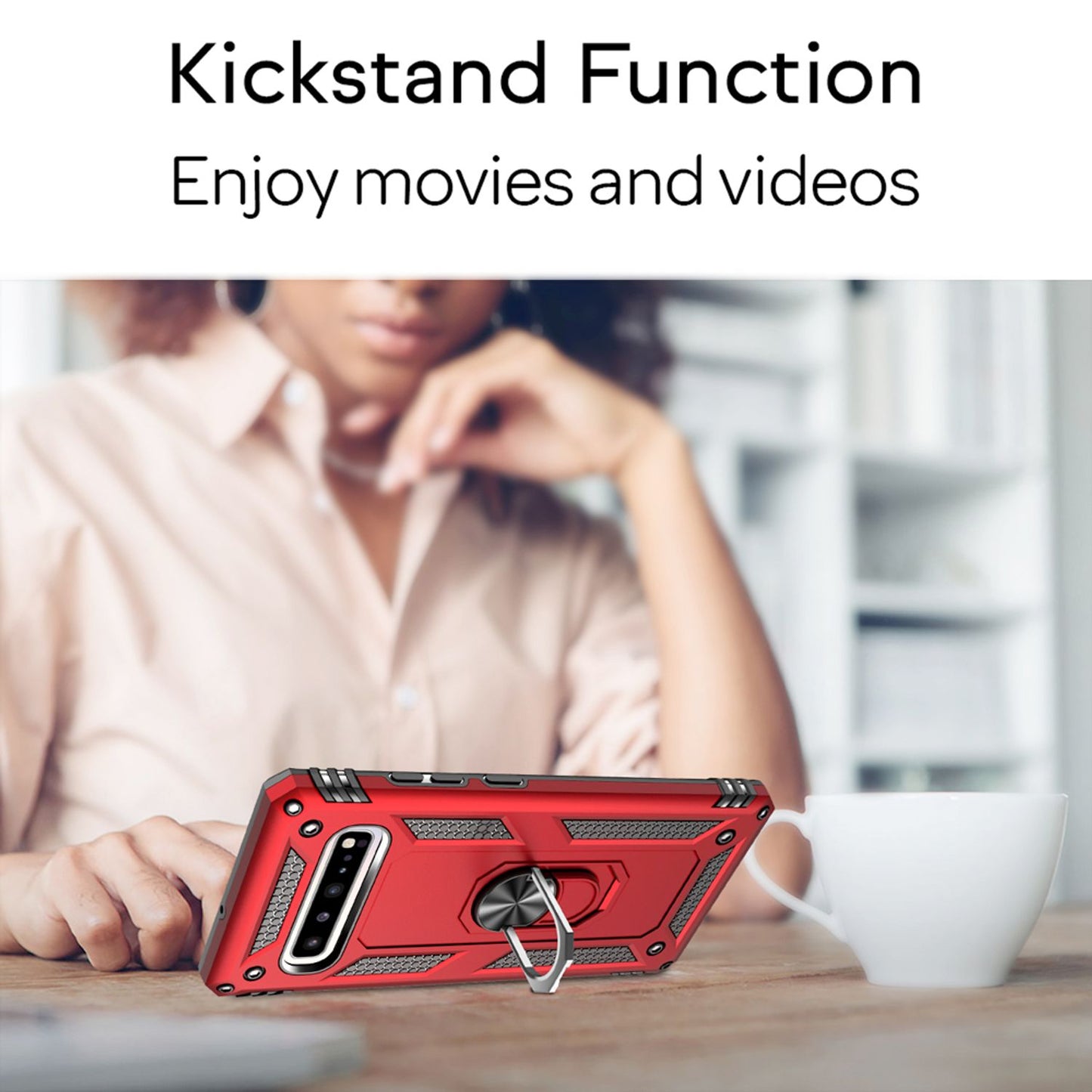 NALIA Ring Handy Hülle für Samsung Galaxy S10 5G, Case Cover Display Schutz Glas