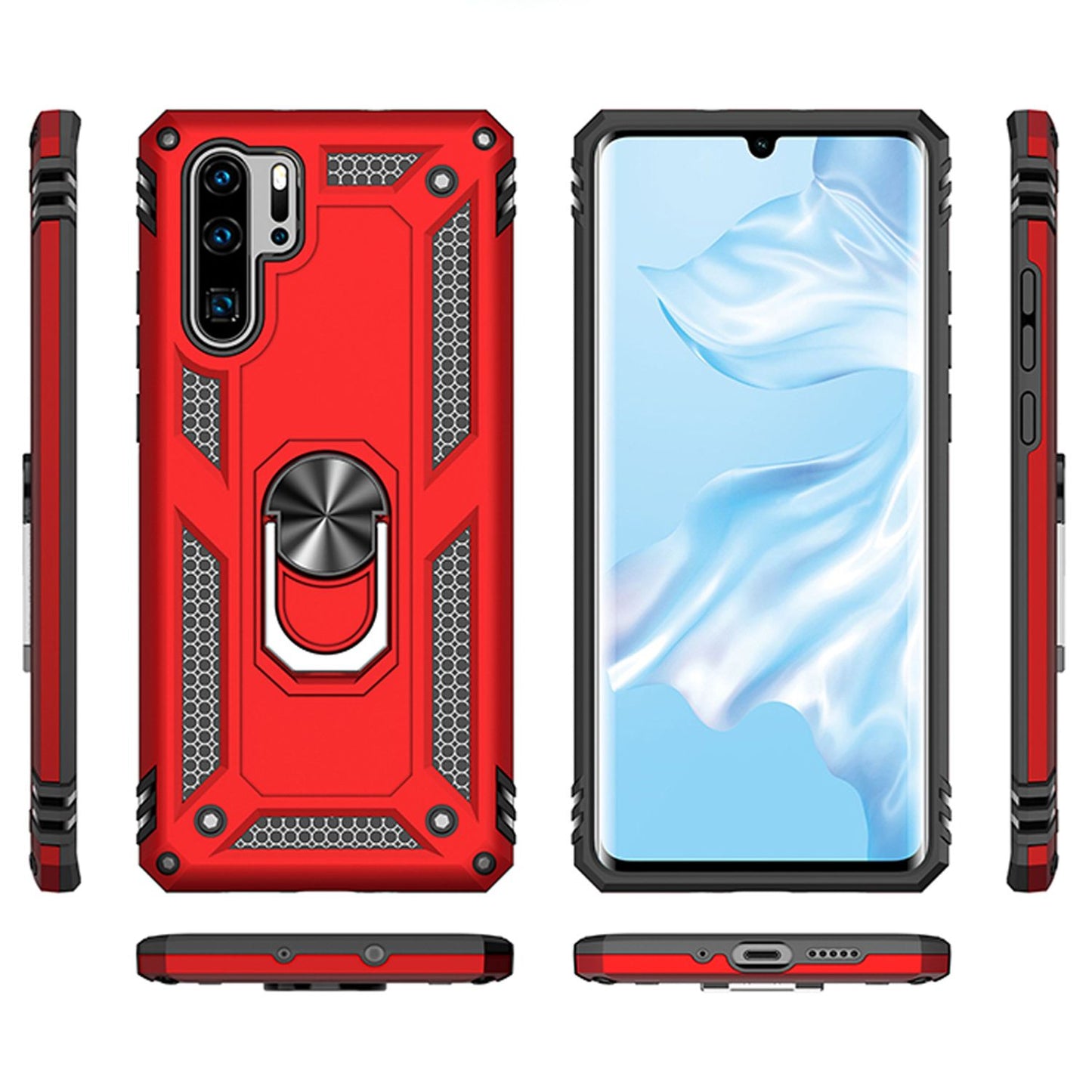 Etui NALIA Ring na telefon Huawei P30 Pro, ochrona 360 stopni, zderzak