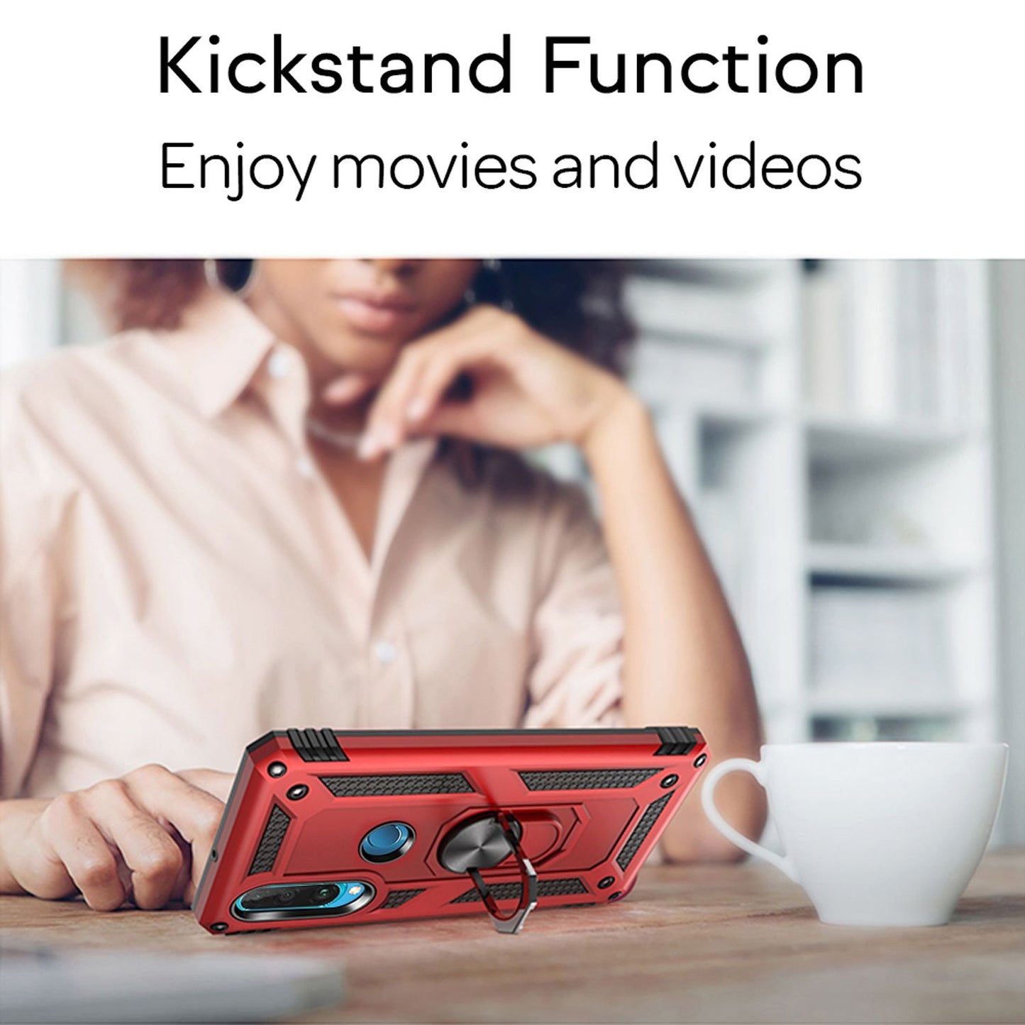 NALIA Ring Handy Hülle für Huawei P30 Lite, 360 Grad Schutz Case Cover Bumper