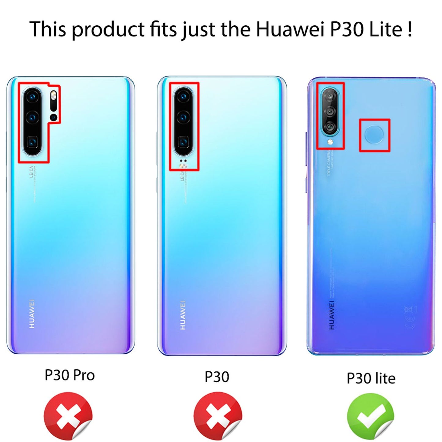 NALIA Ring Handy Hülle für Huawei P30 Lite, 360 Grad Schutz Case Cover Bumper