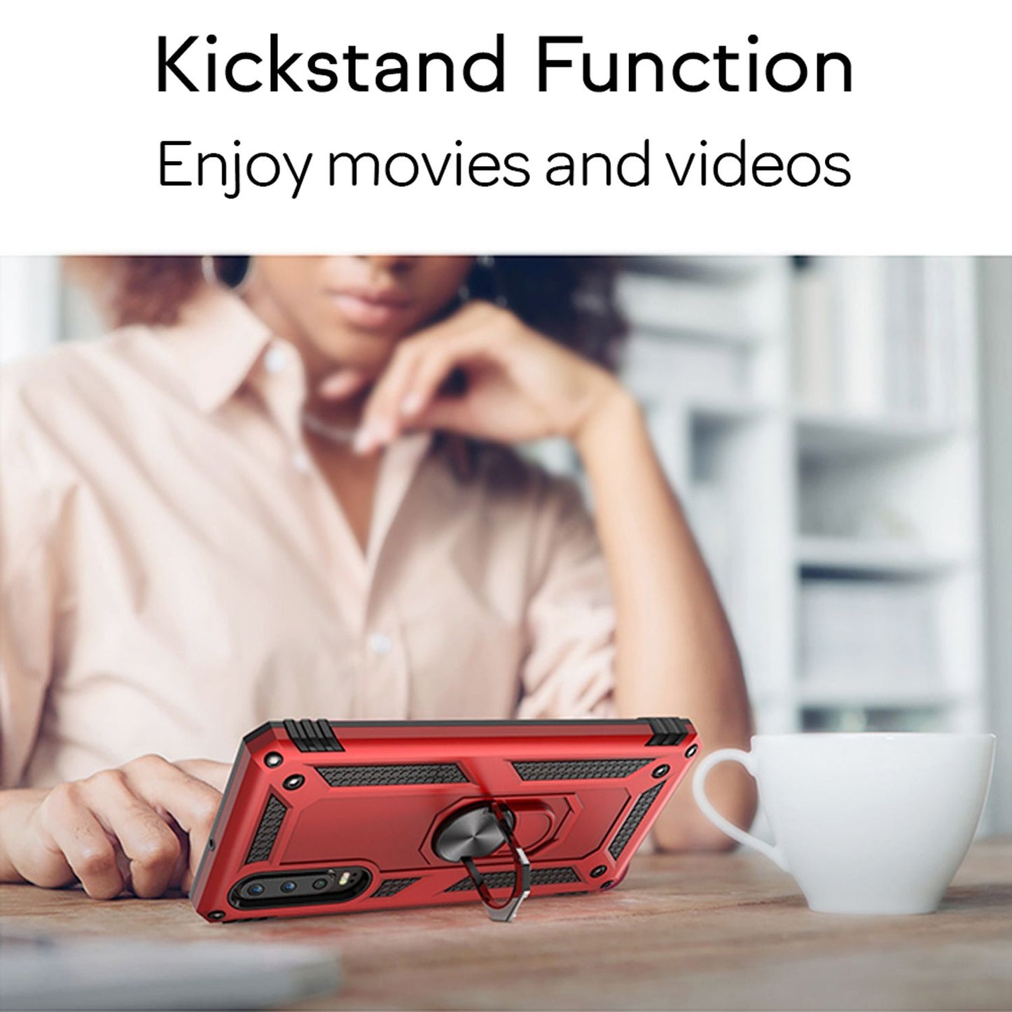 NALIA Ring Handy Hülle für Huawei P30, Case Cover Bumper Display Schutz Glas