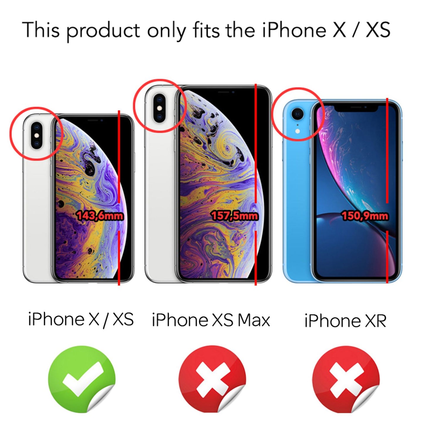 NALIA IPhone X XS Hartglas Hülle - Marmor Design, 9H Glas Schutz, Silikon Bumper