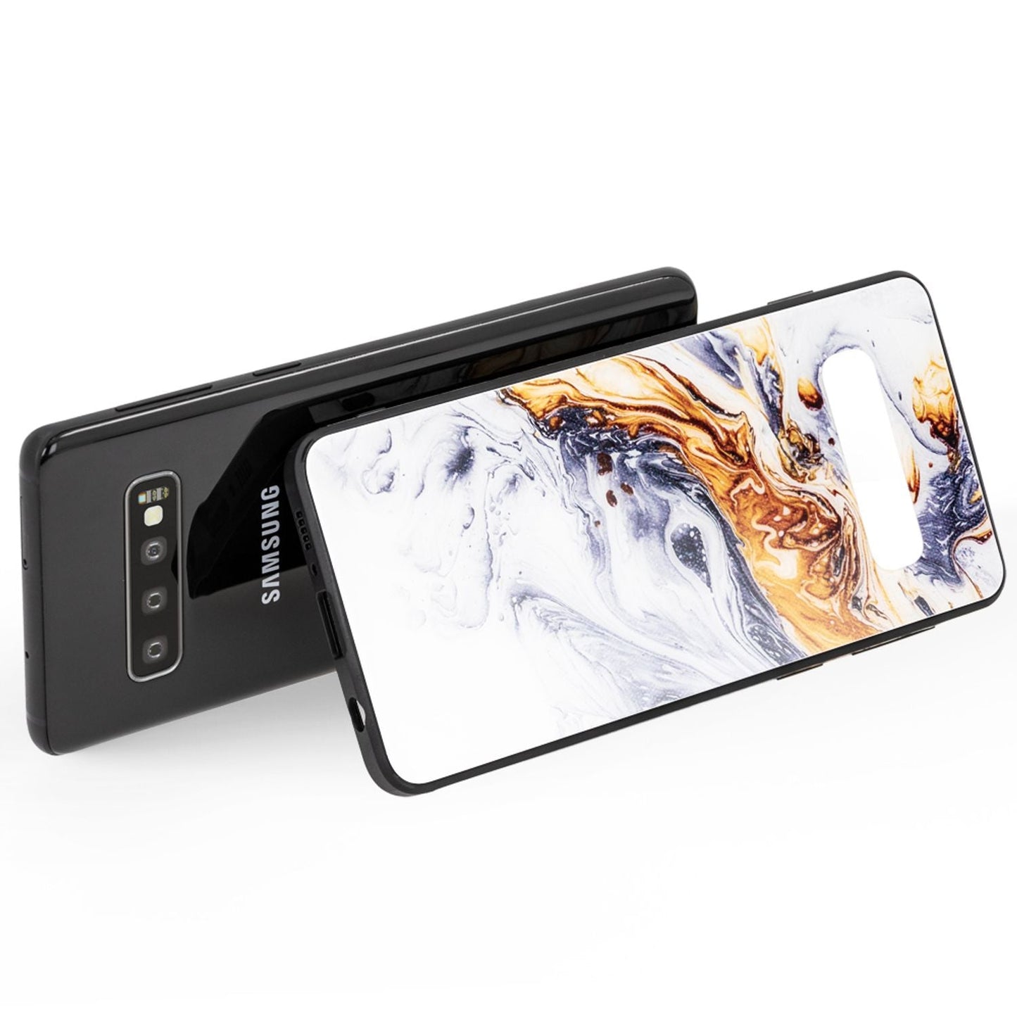 NALIA Galaxy S10 Hülle Marmor Design - Dicke 1,0mm Gewicht 22g 9H Glas