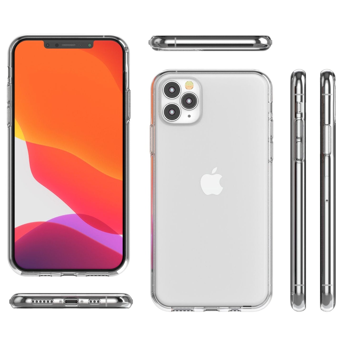 NALIA AirFlex Silikonhülle iPhone 11 Pro - Ultraklar Transparenz, Dicke 0,8 mm, Gewicht 6 g