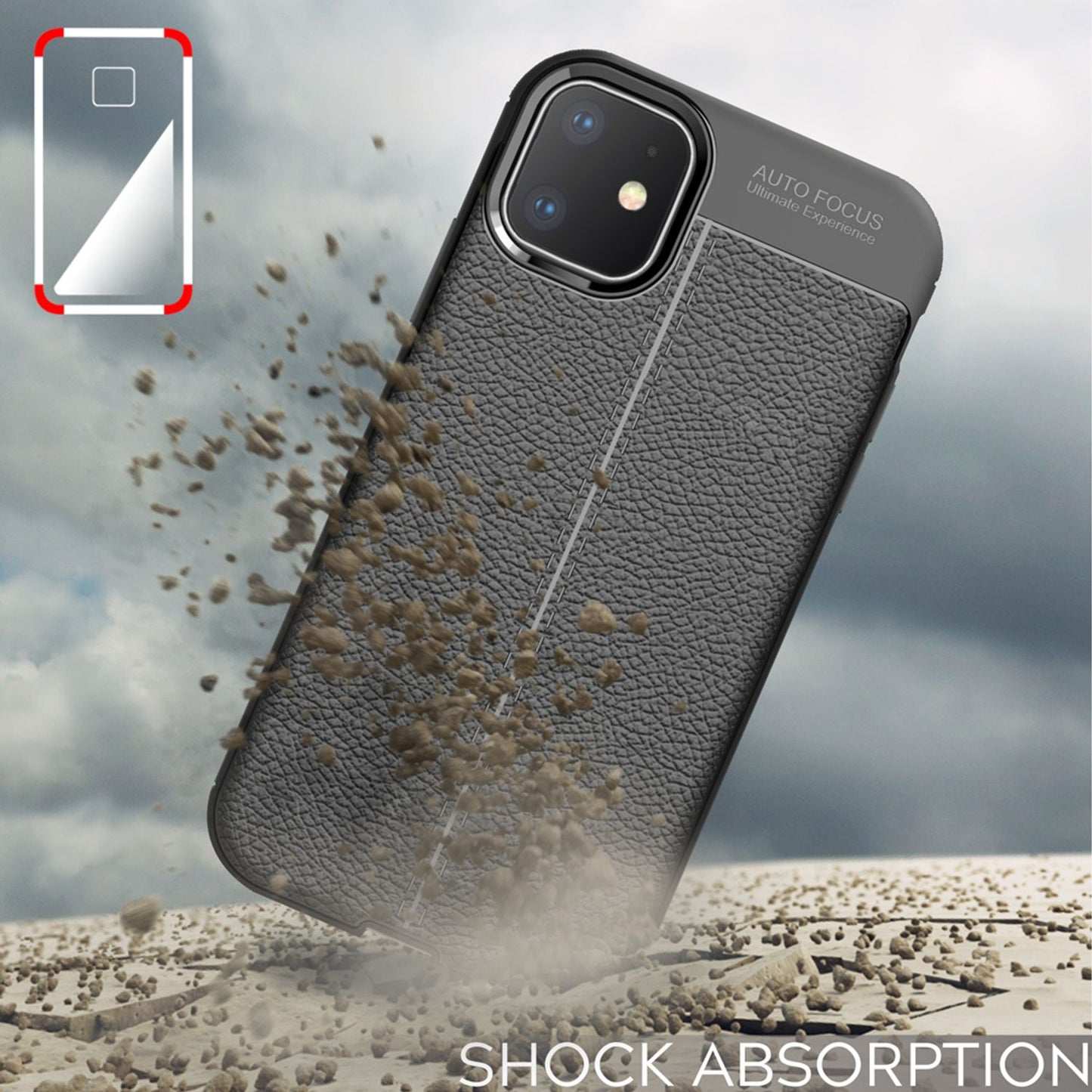 NALIA Barron Lederoptik Hülle iPhone 11 - Kompatibel, Material Leder-Look TPU, Dünne Passform